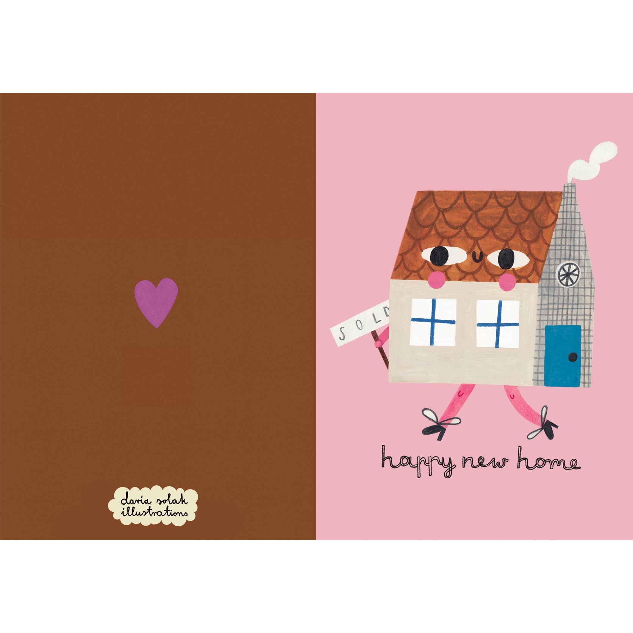 HAPPY NEW HOME - Karte + Umschlag