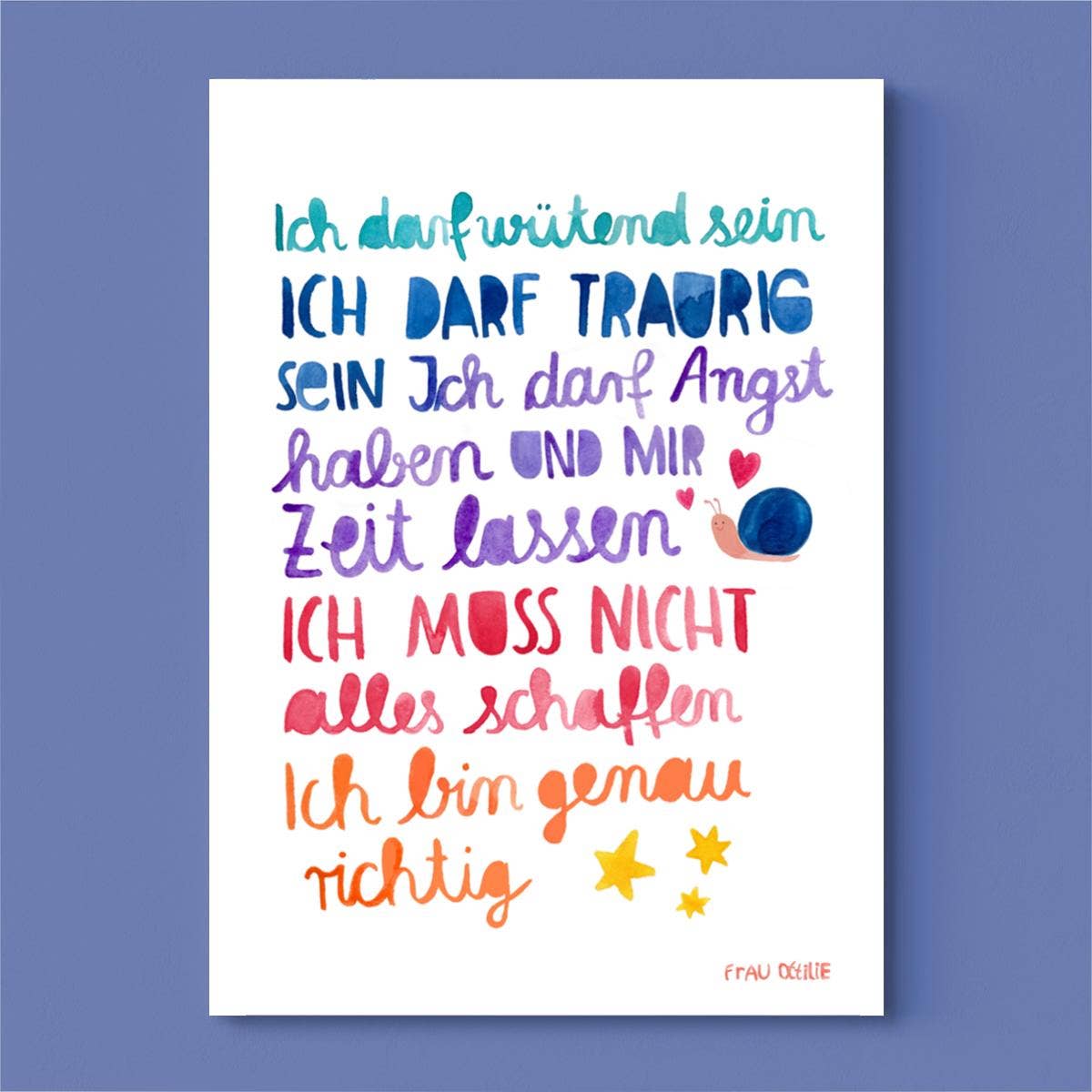 POSTER - AFFIRMATIONEN - ICH DARF - A4