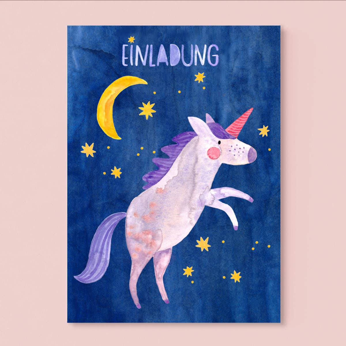 EINLADUNGSKARTE - EINHORN