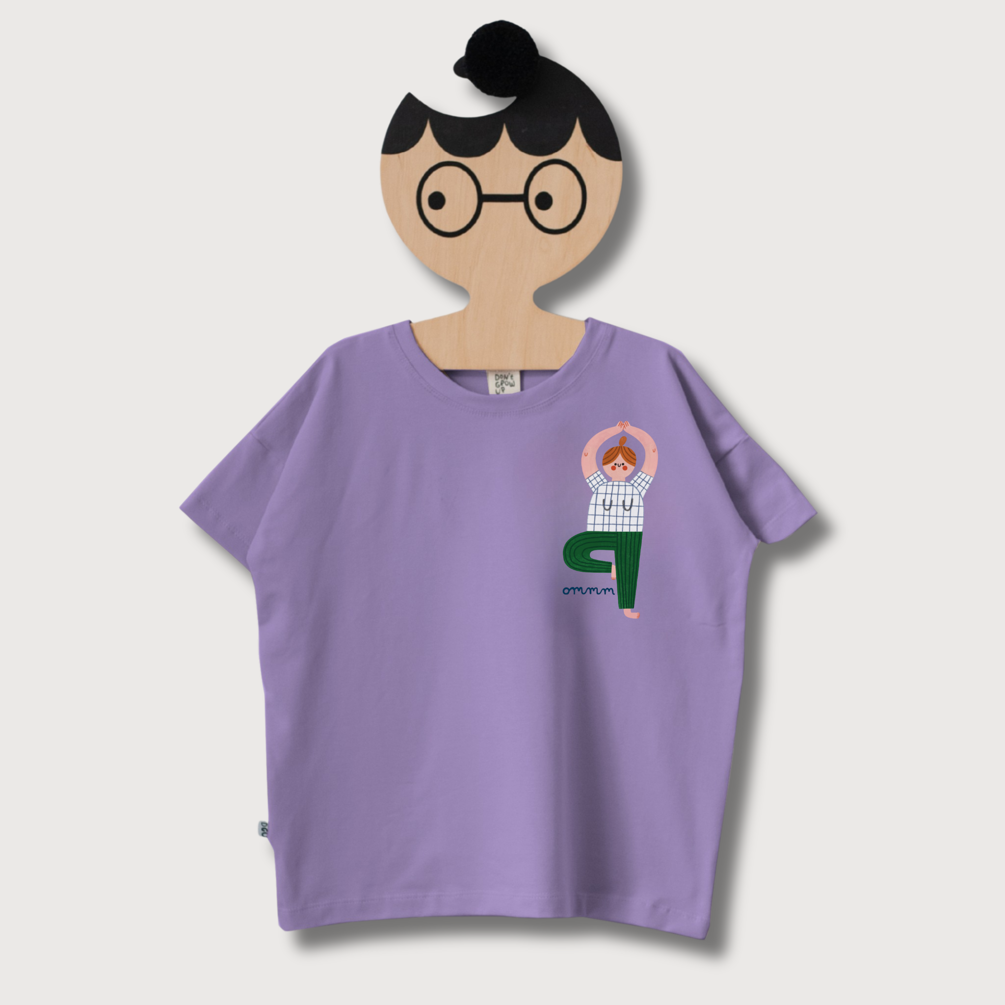 YOGA AUF LILA - ERWACHSENEN T-SHIRT