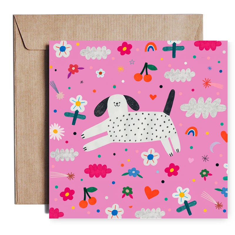 HAPPY DOG KARTE + UMSCHLAG