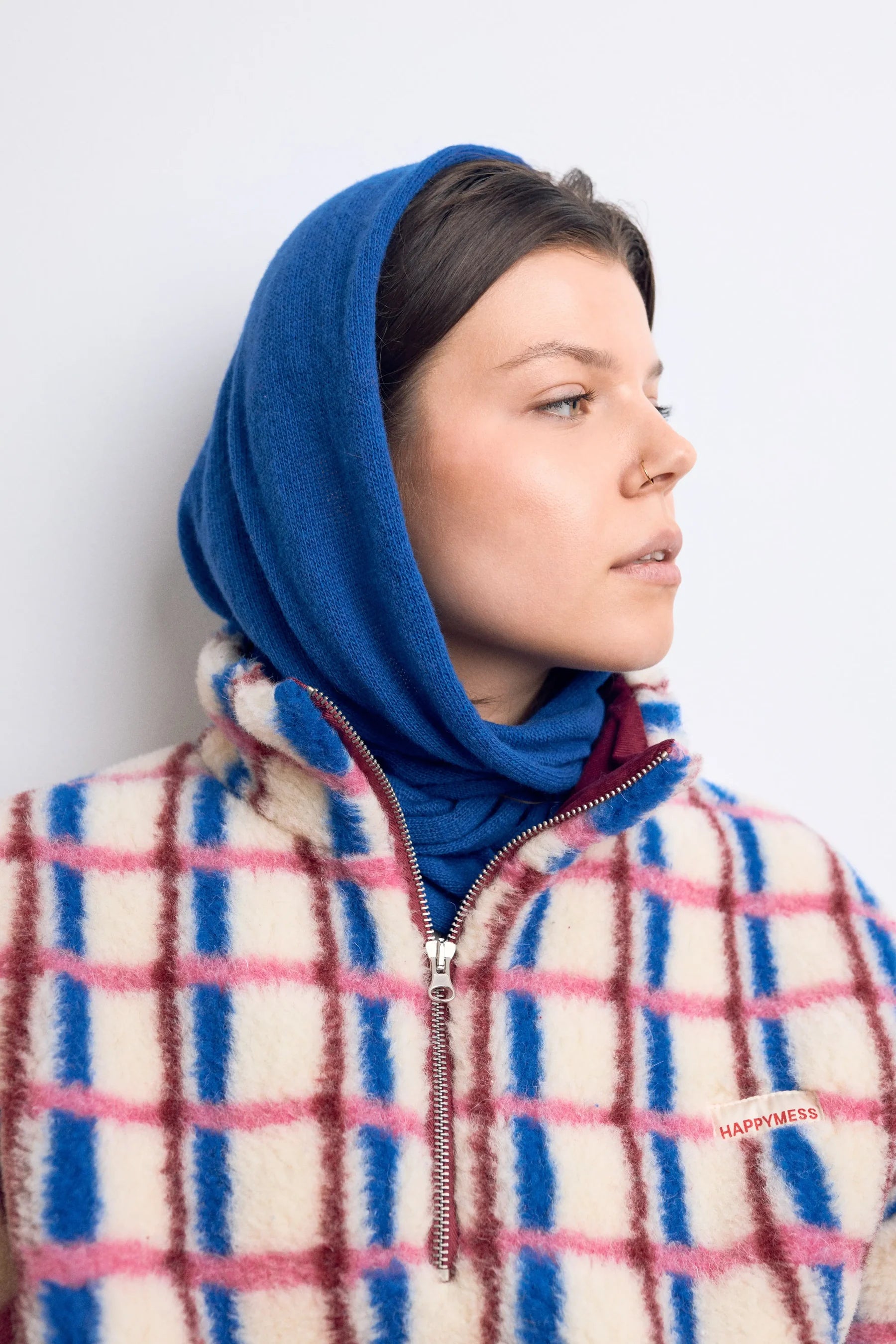 HALSTUCH AUS WOLLE - ROYAL BLUE