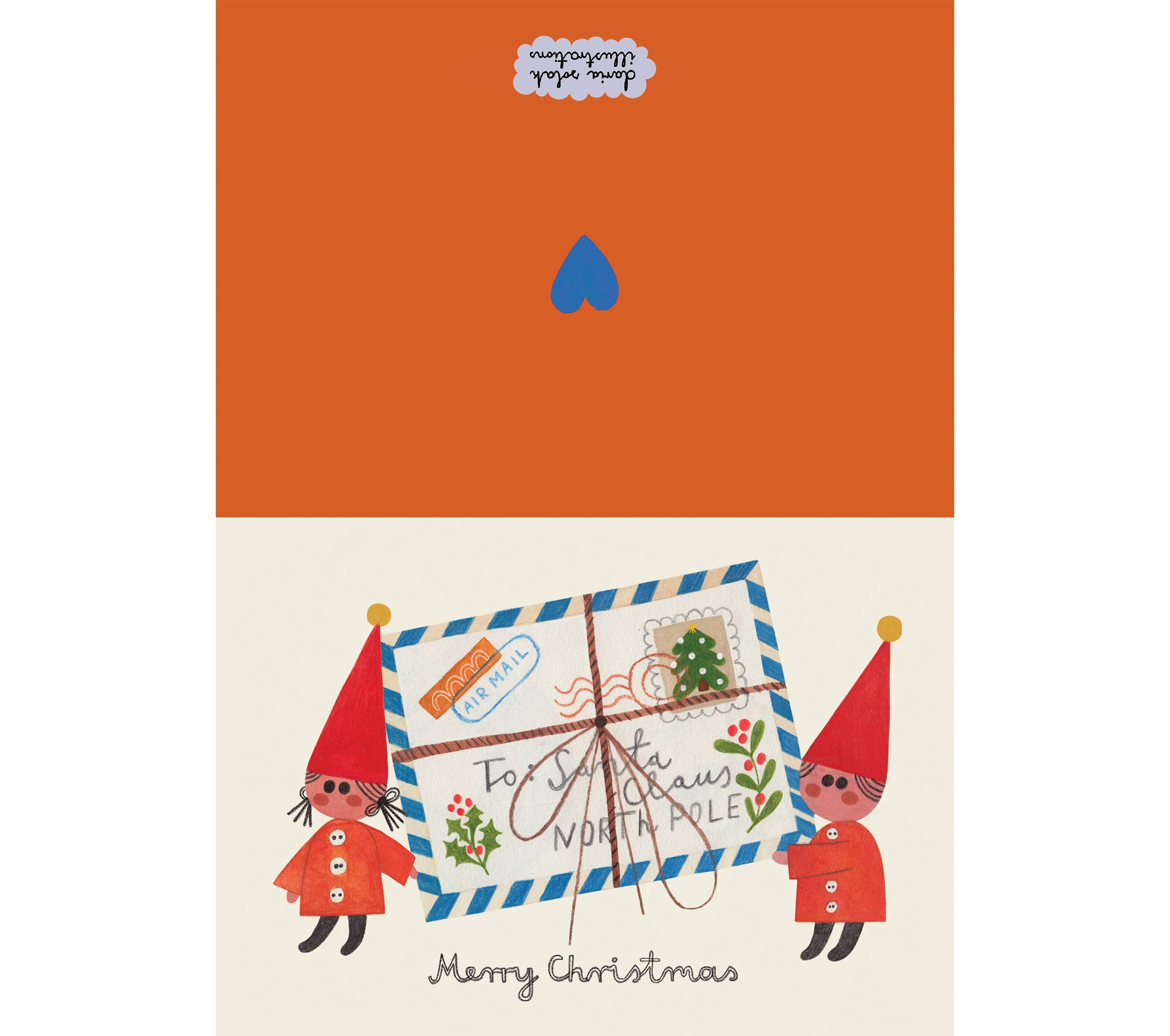 WEIHNACHTSWICHTEL NUMMER 2 - KARTE + UMSCHLAG