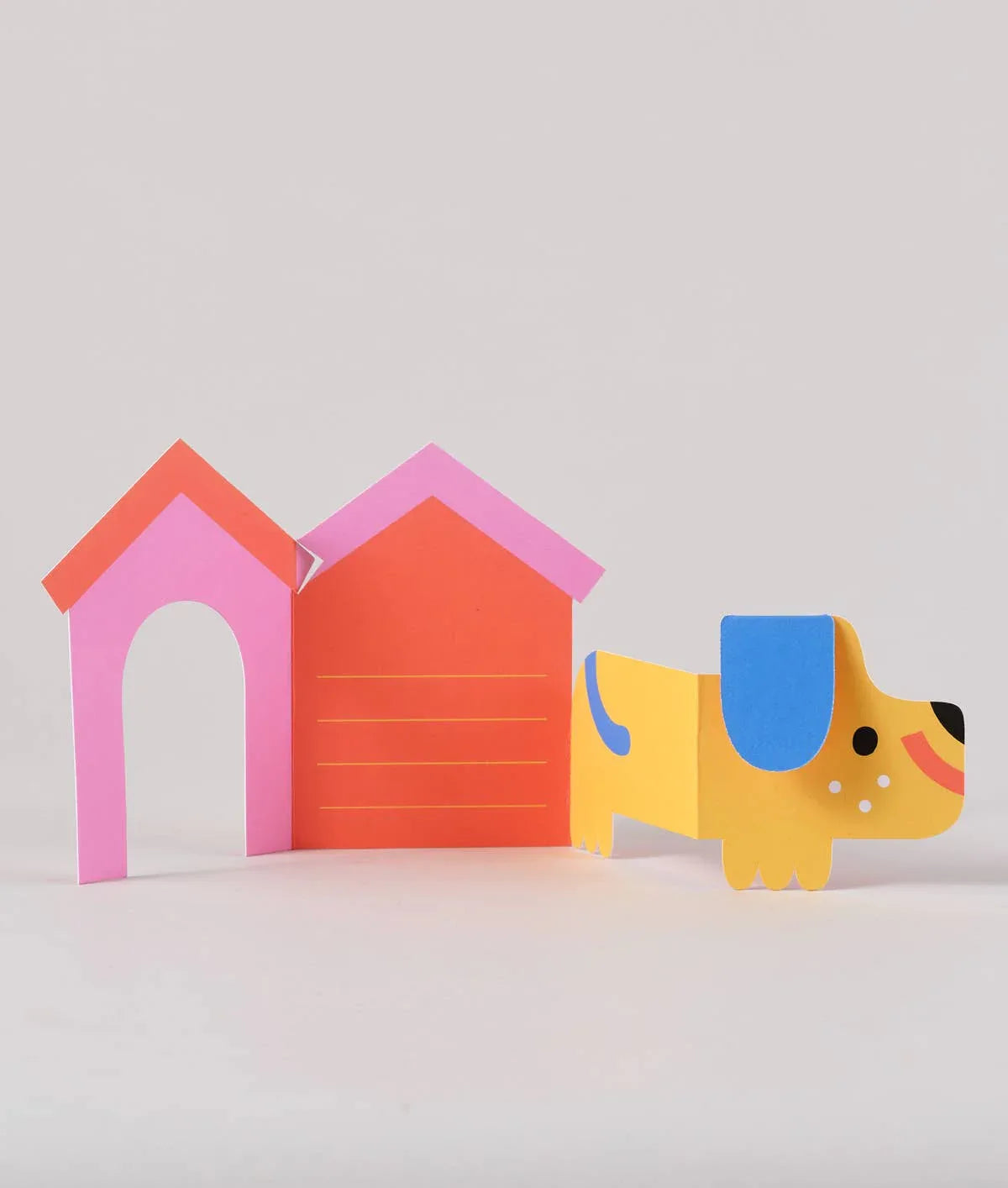 Ausklappbare Geburtstagskarte - Dog In House