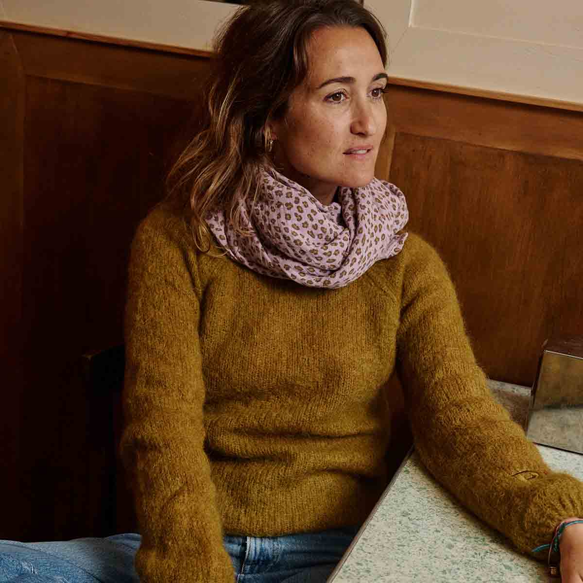 HALSTUCH - MINI LEO + LILA 110x110