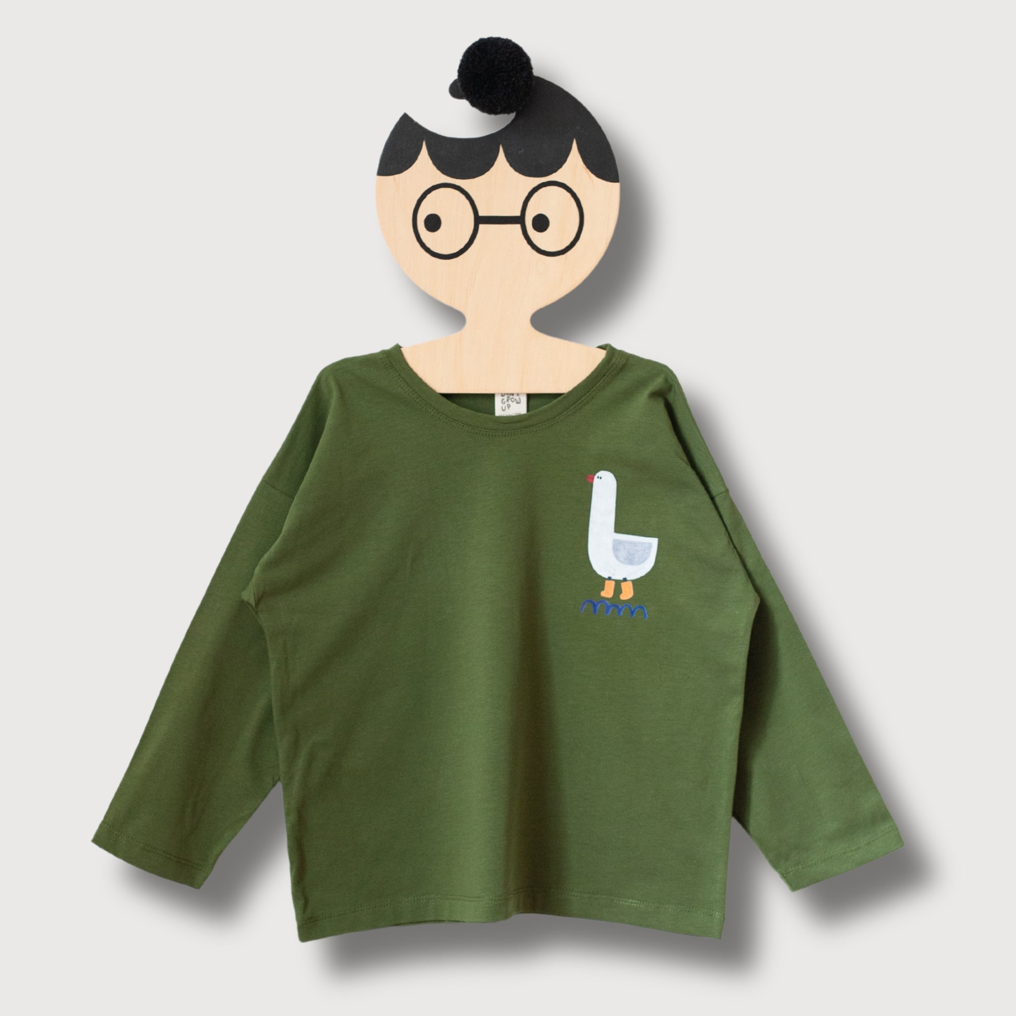 GANS AUF GRÜN OVERSIZED LONGSLEEVE ( LIEFERUNG CA. 14 TAGE)