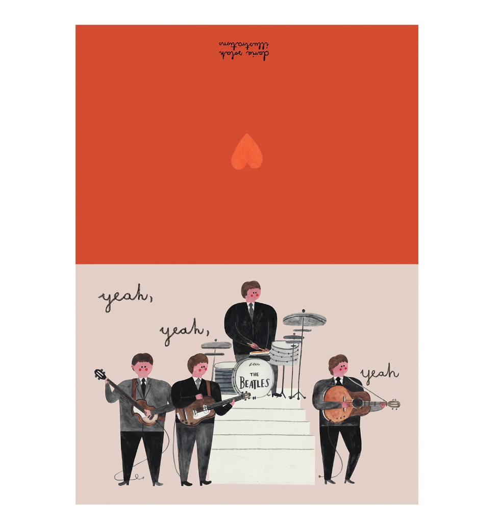 THE BEATLES - KARTE + UMSCHLAG