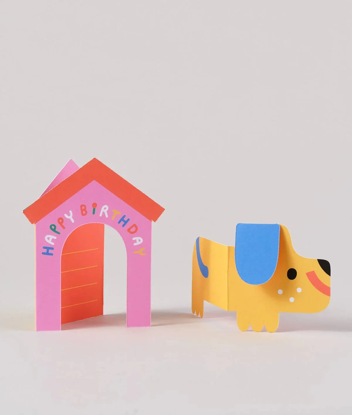Ausklappbare Geburtstagskarte - Dog In House