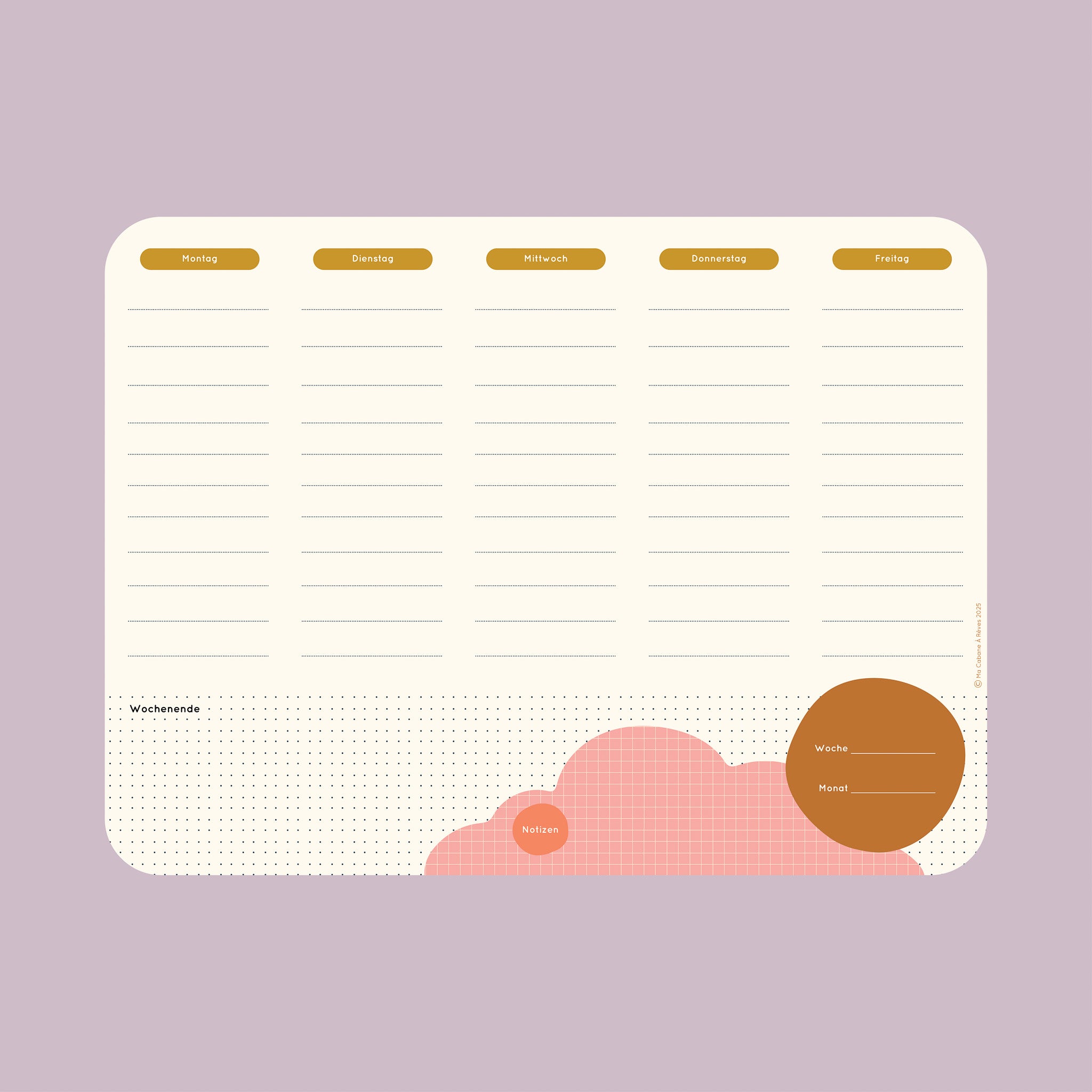 MAGNETISCHER WOCHENPLANER - LITCHI