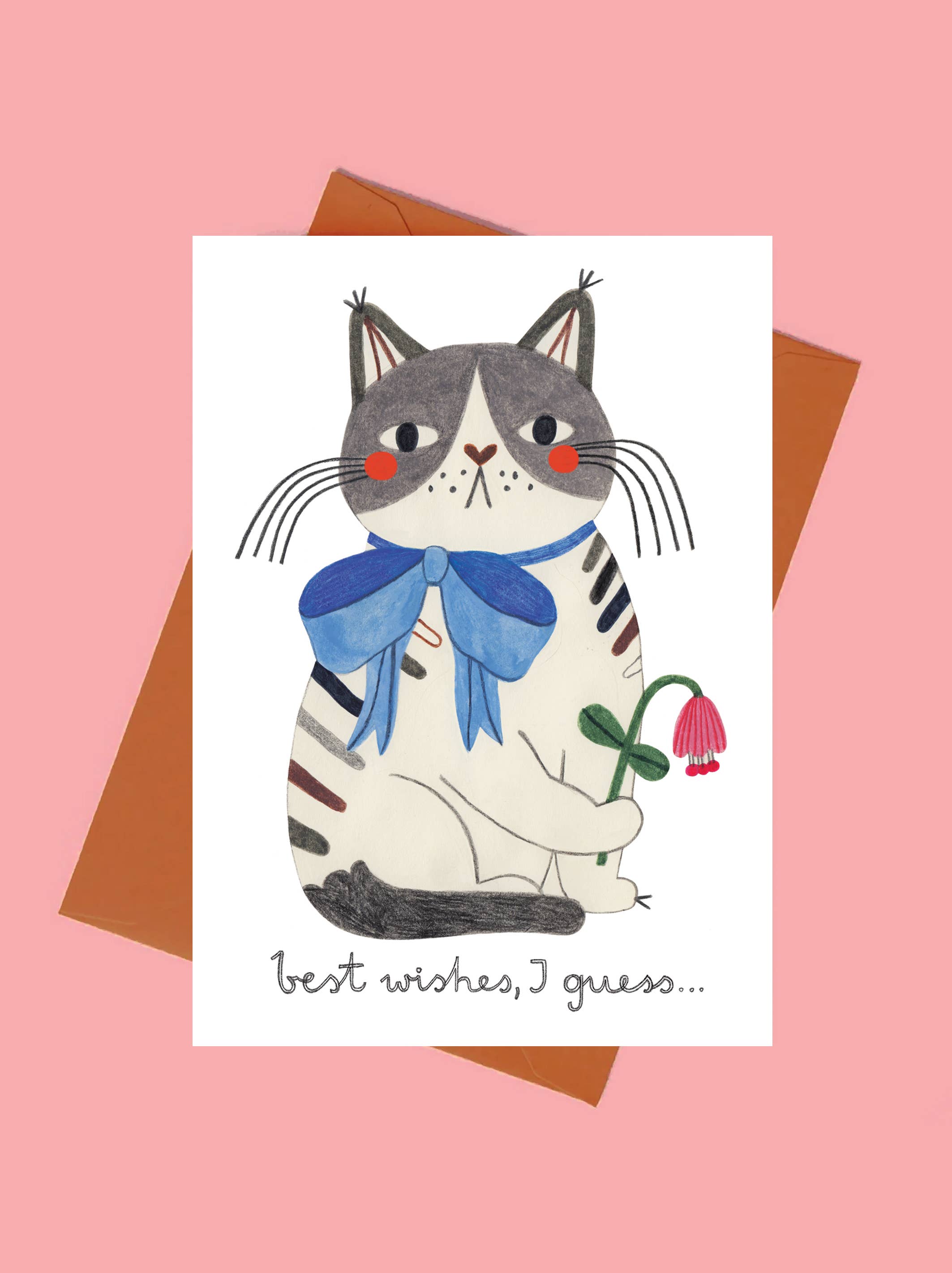 BEST WISHES, I GUESS...- Karte + Umschlag