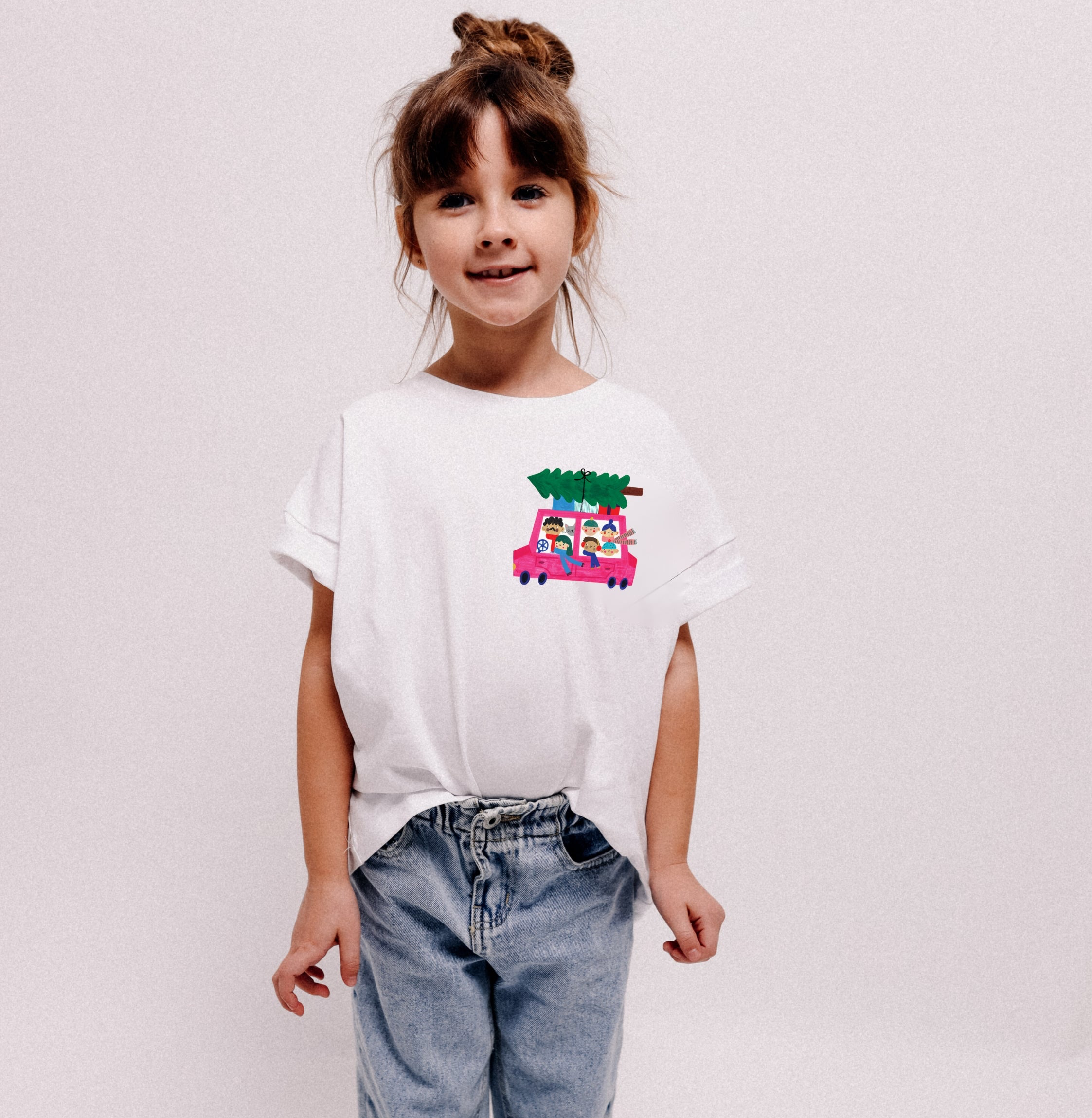 WEIHNACHTEN AUF WEIß KINDER OVERSIZED SHIRT