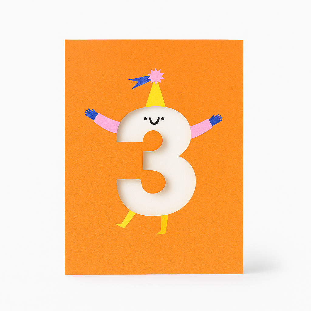 KARTE - DRITTER GEBURTSTAG