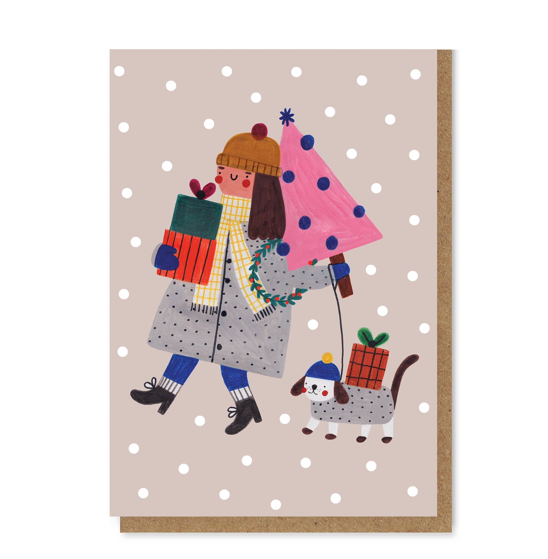 CHRISTMAS GIRL Karte + Umschlag