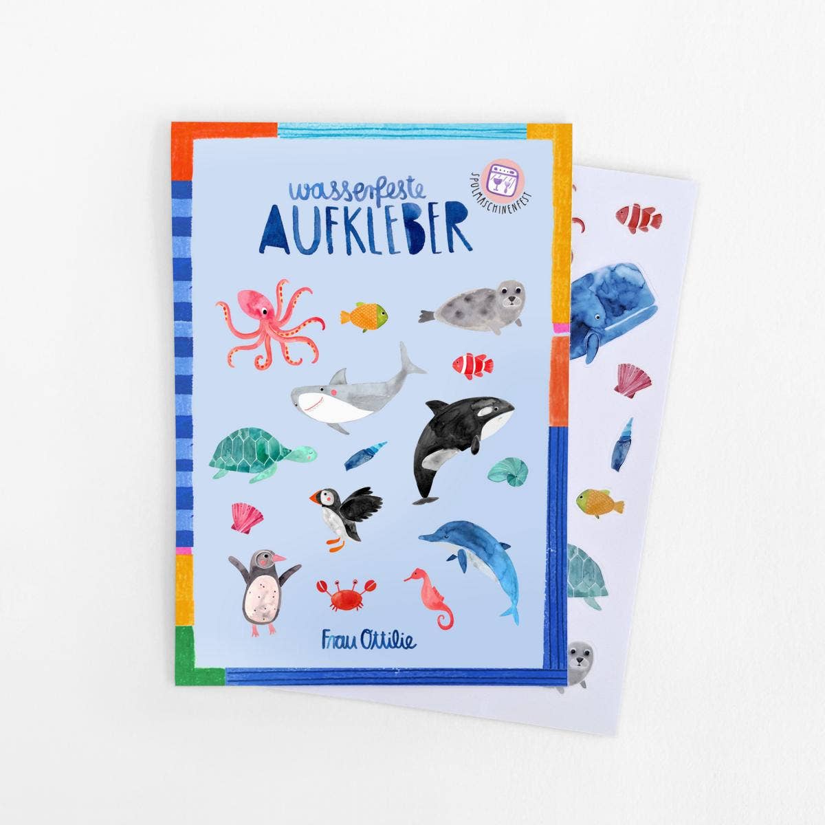 Spülmaschinenfeste Sticker WILDES MEER