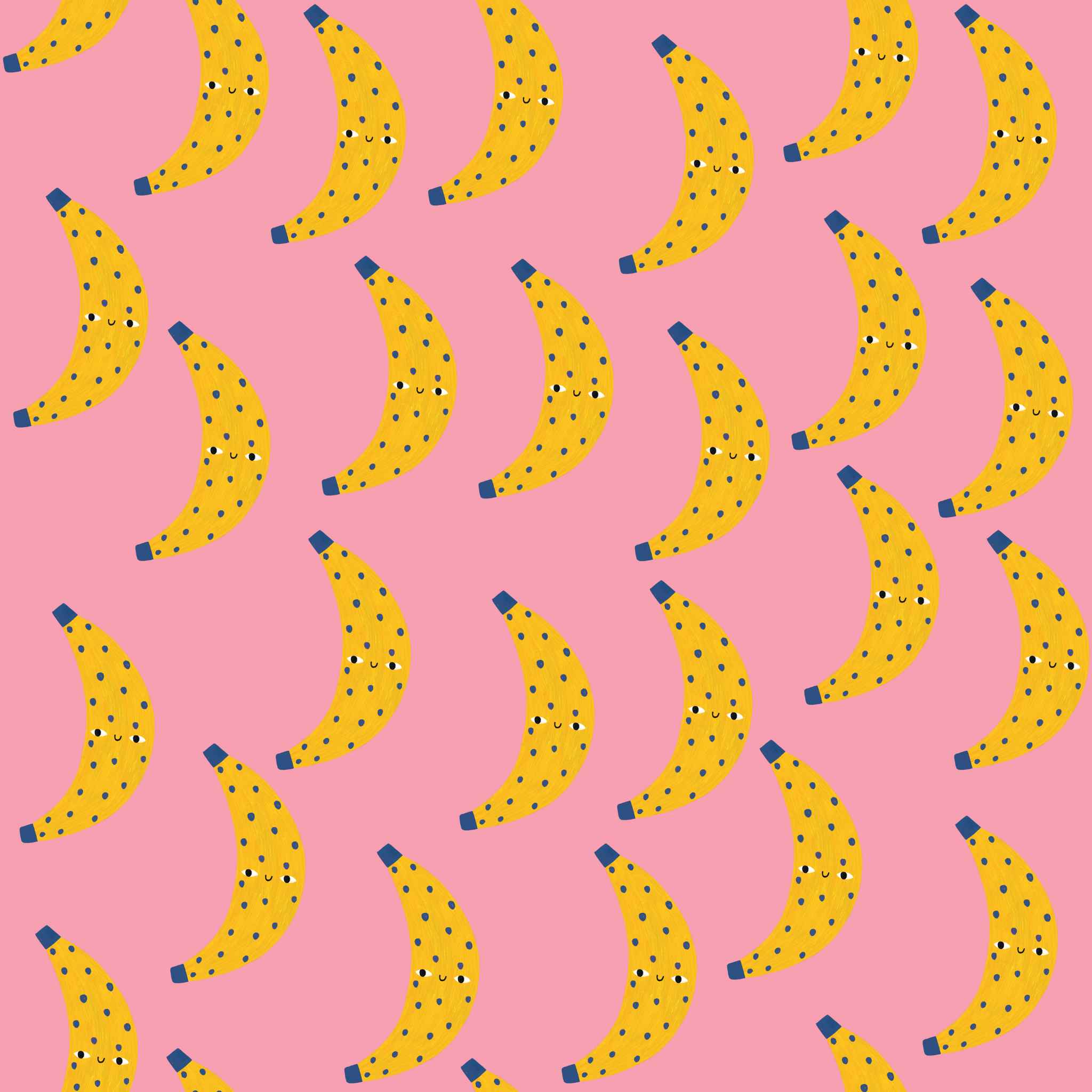 BANANEN AUF ROSA ALL OVER PRINT- BOXY T-SHIRT ( LIEFERUNG CA. 14 TAGE)
