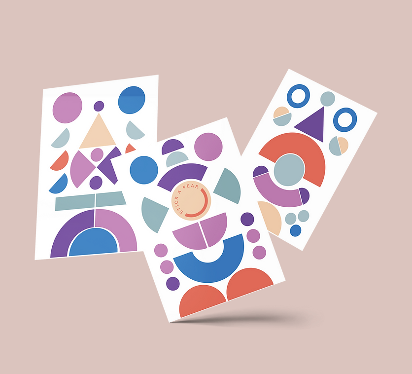 Reflektierende Sticker - Cargo Bike Set Playground – PASTELL