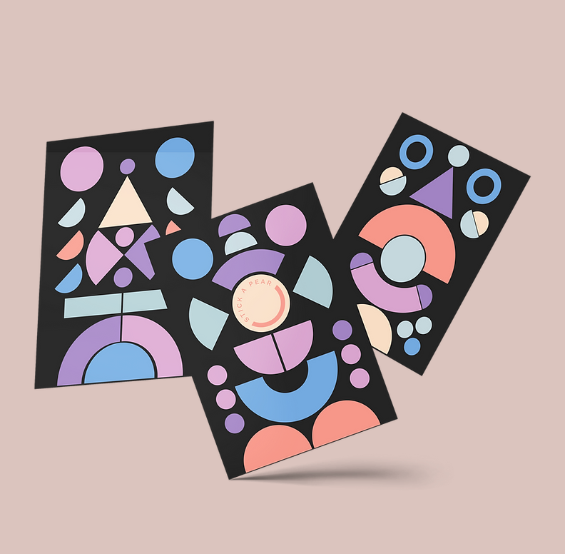 Reflektierende Sticker - Cargo Bike Set Playground – PASTELL