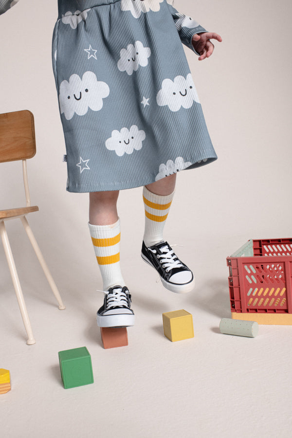 WOLKE KLASSISCHES KLEID - GERIPPT