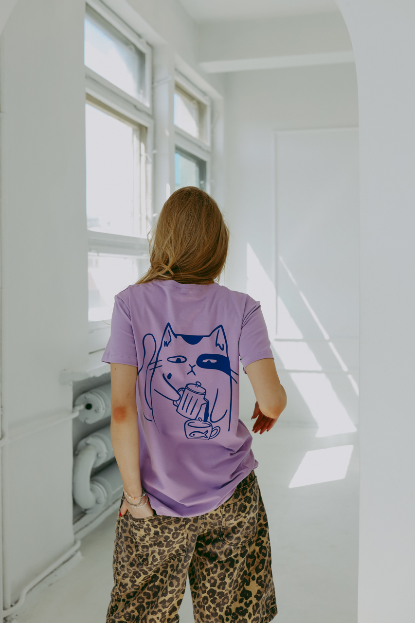 Meowcinno - Erwachsenen T-Shirt - Lila