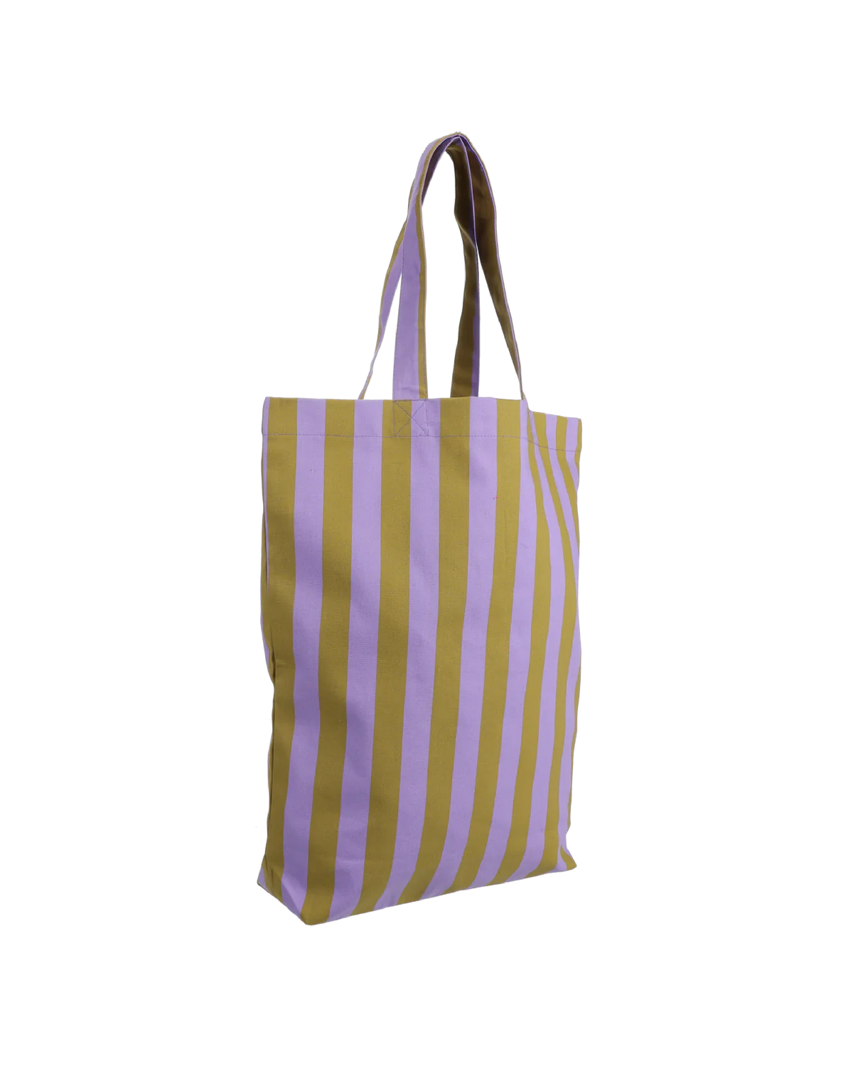 Baumwolltasche Streifen Lila + Senf