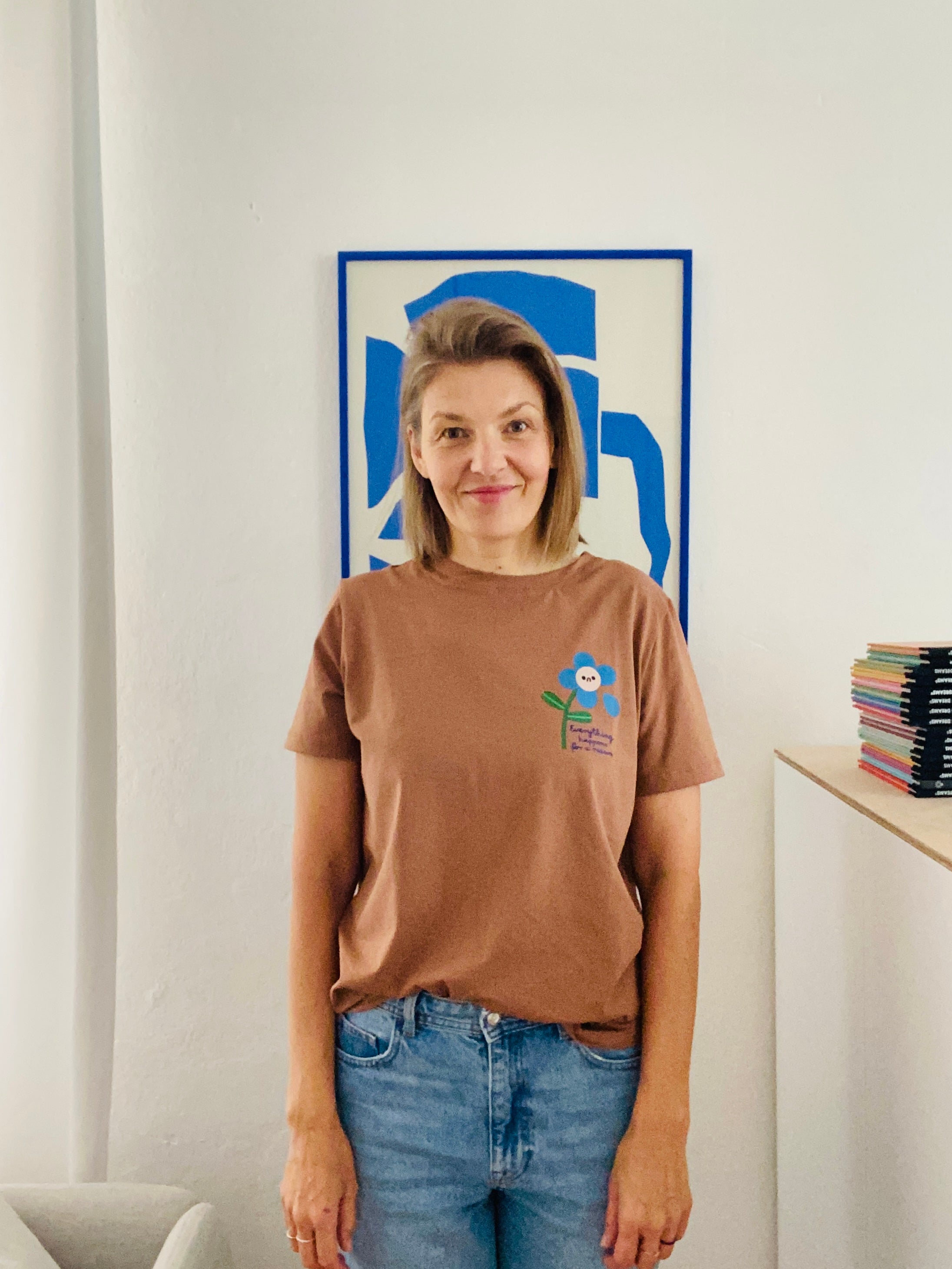 BLUME AUF ZIMT - ERWACHSENEN T-SHIRT