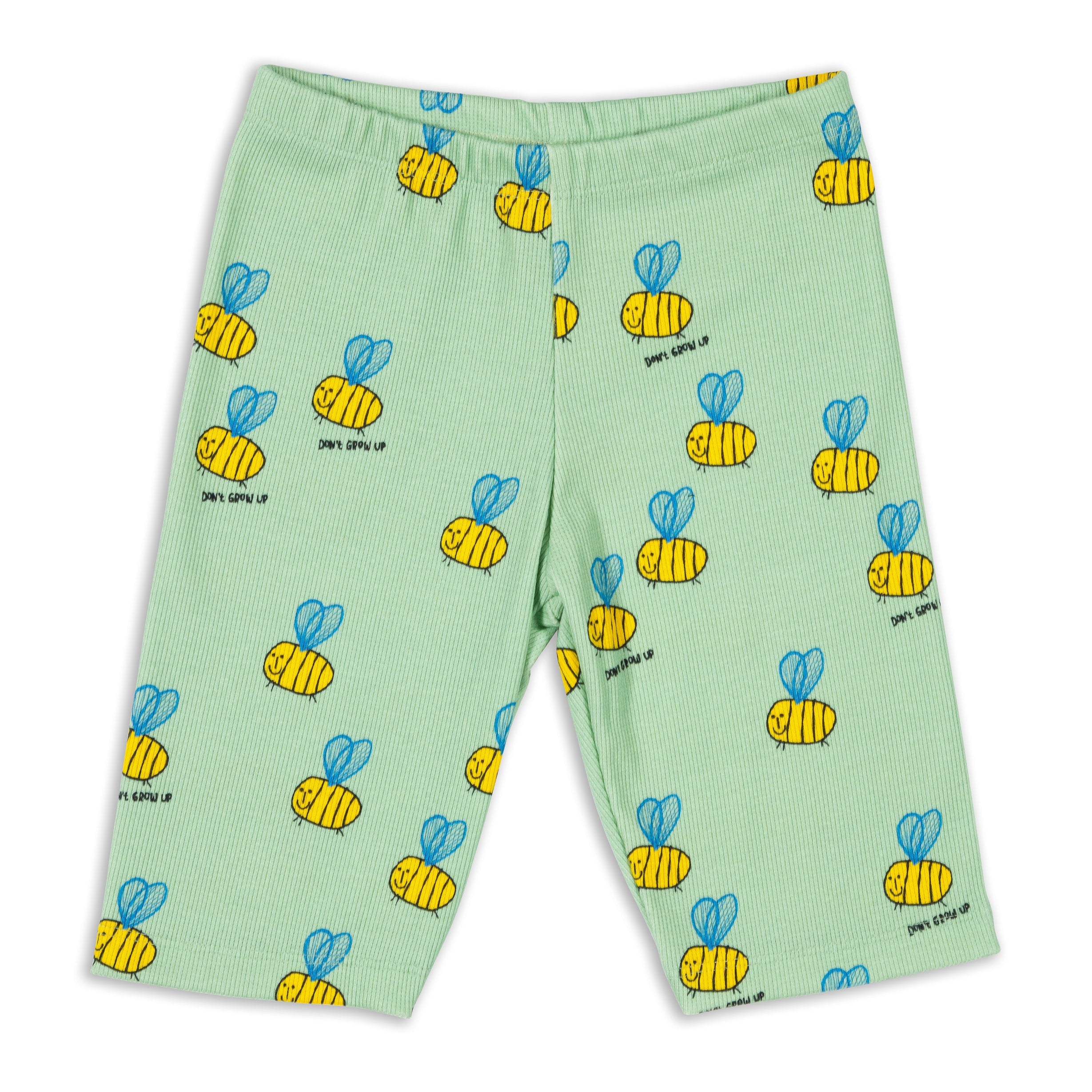 BIENE AUF GRÜN RADLERHOSE GERIPPT