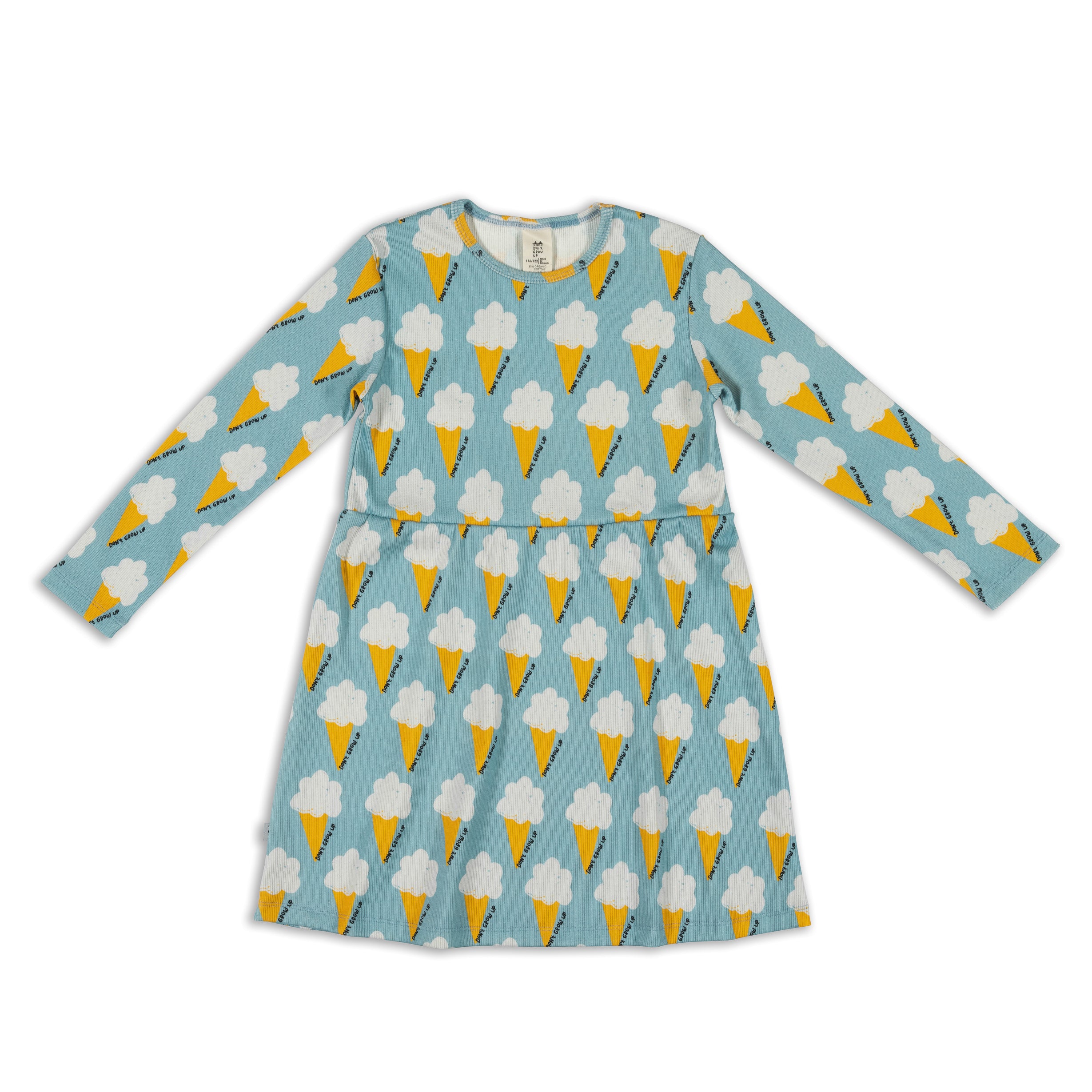 EIS AUF BLAU eL KLEID GERIPPT