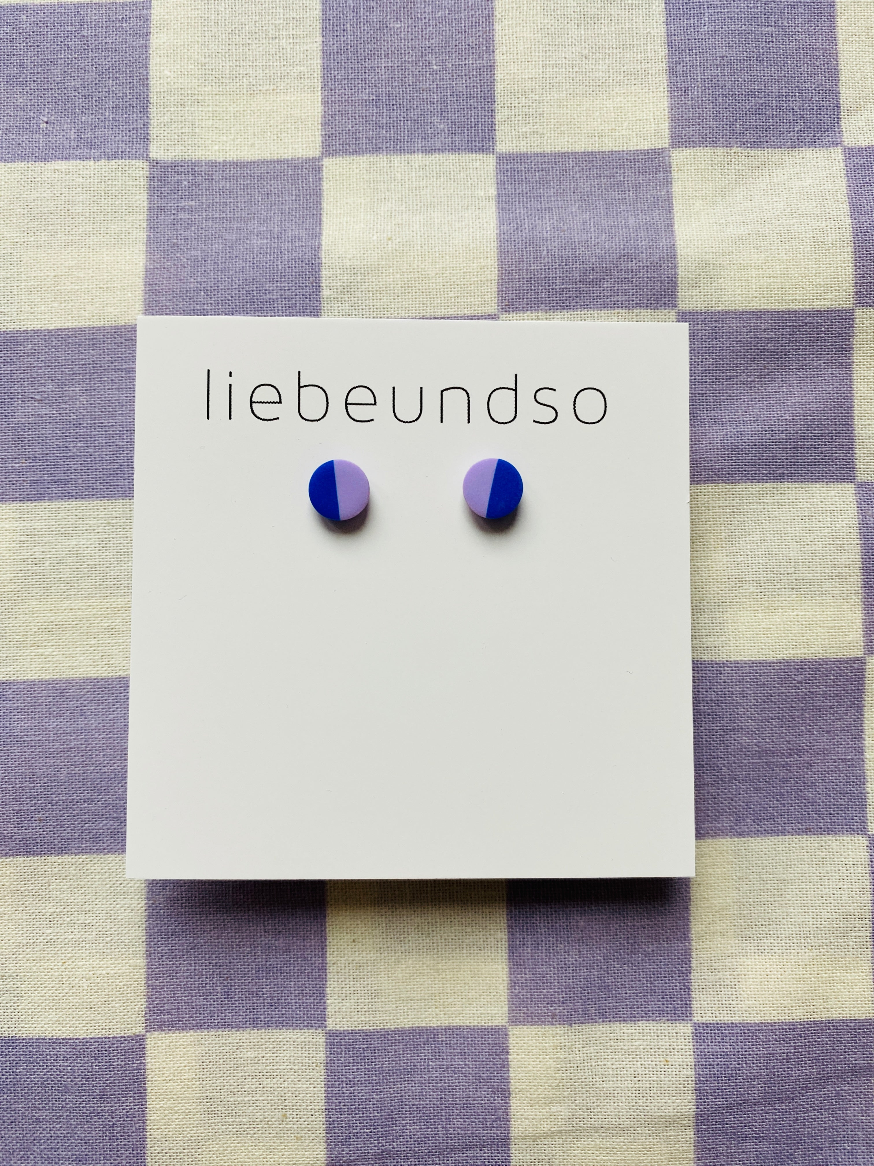 MINI STECKER COLOR BLOCKING LILA + ROYAL BLUE