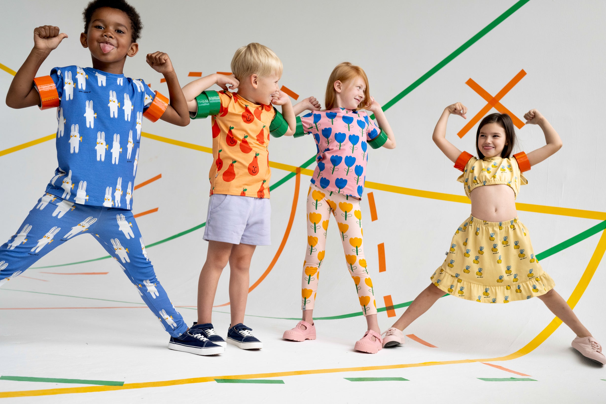 BIENE AUF GELB CROPPED SHIRT