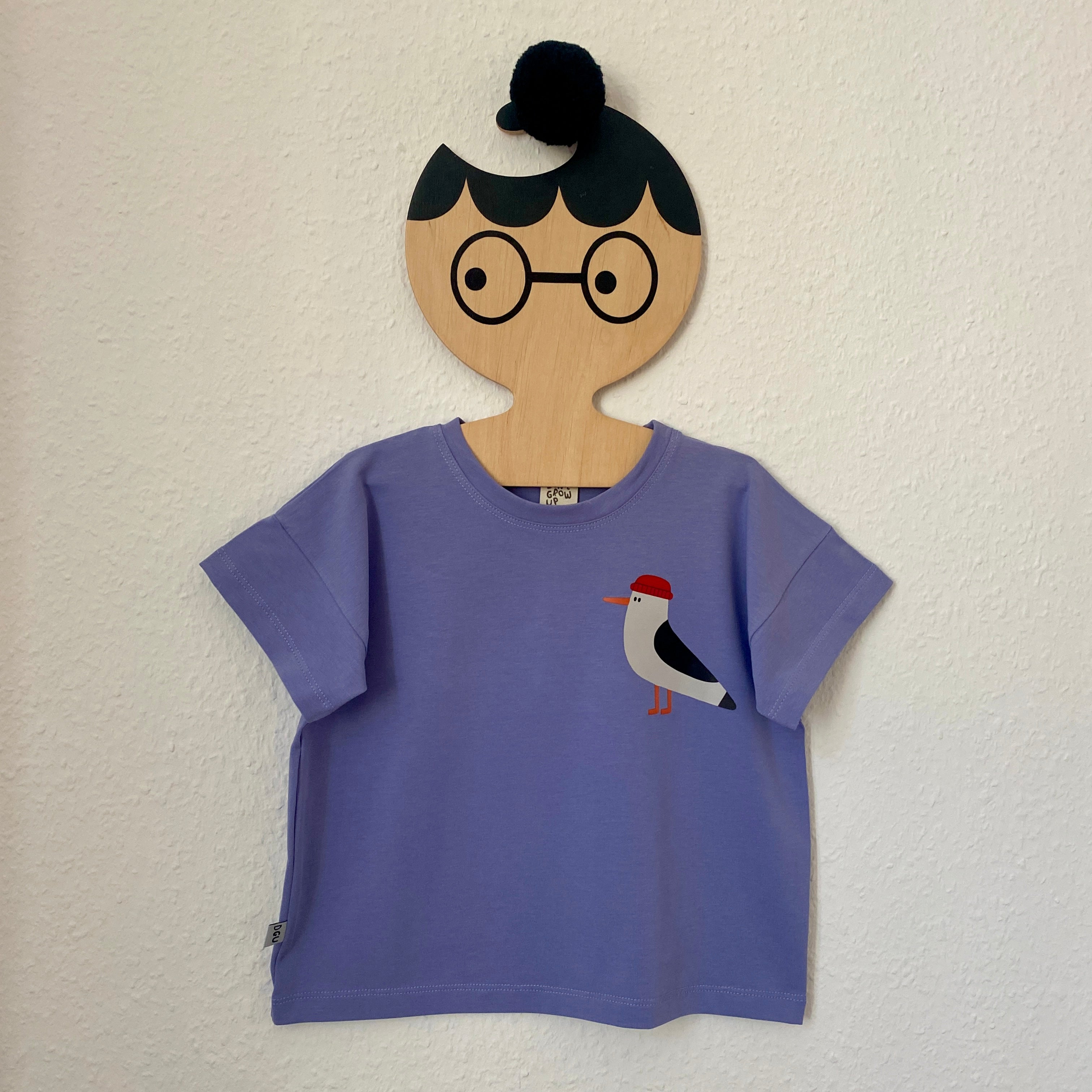 MÖWE AUF LAVENDEL OVERSIZE SHIRT (LIEFERUNG CA. 14 TAGE)