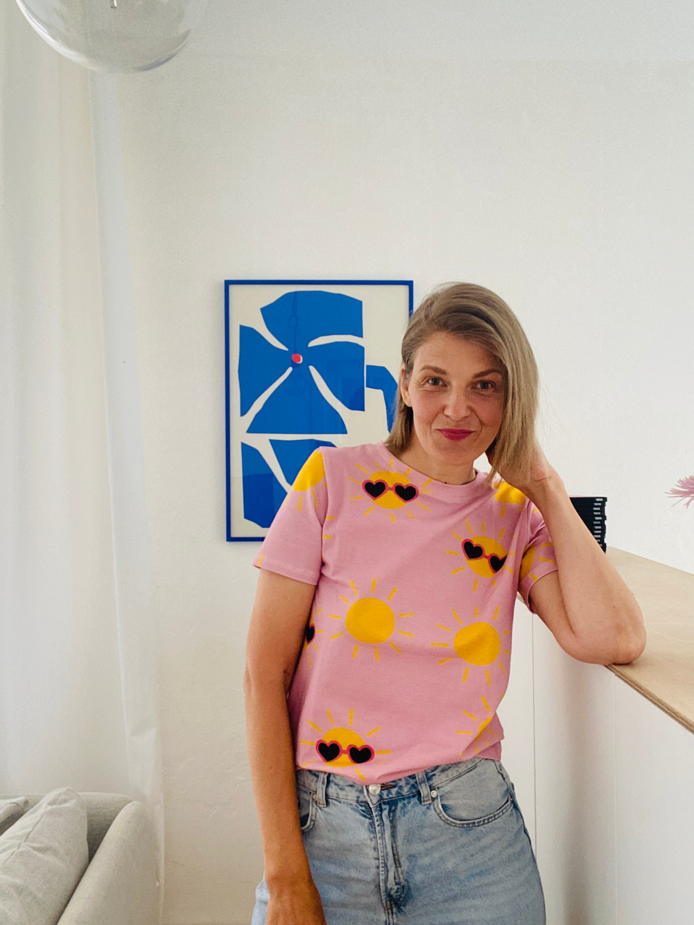 SONNE AUF ROSA - ERWACHSENEN T-SHIRT