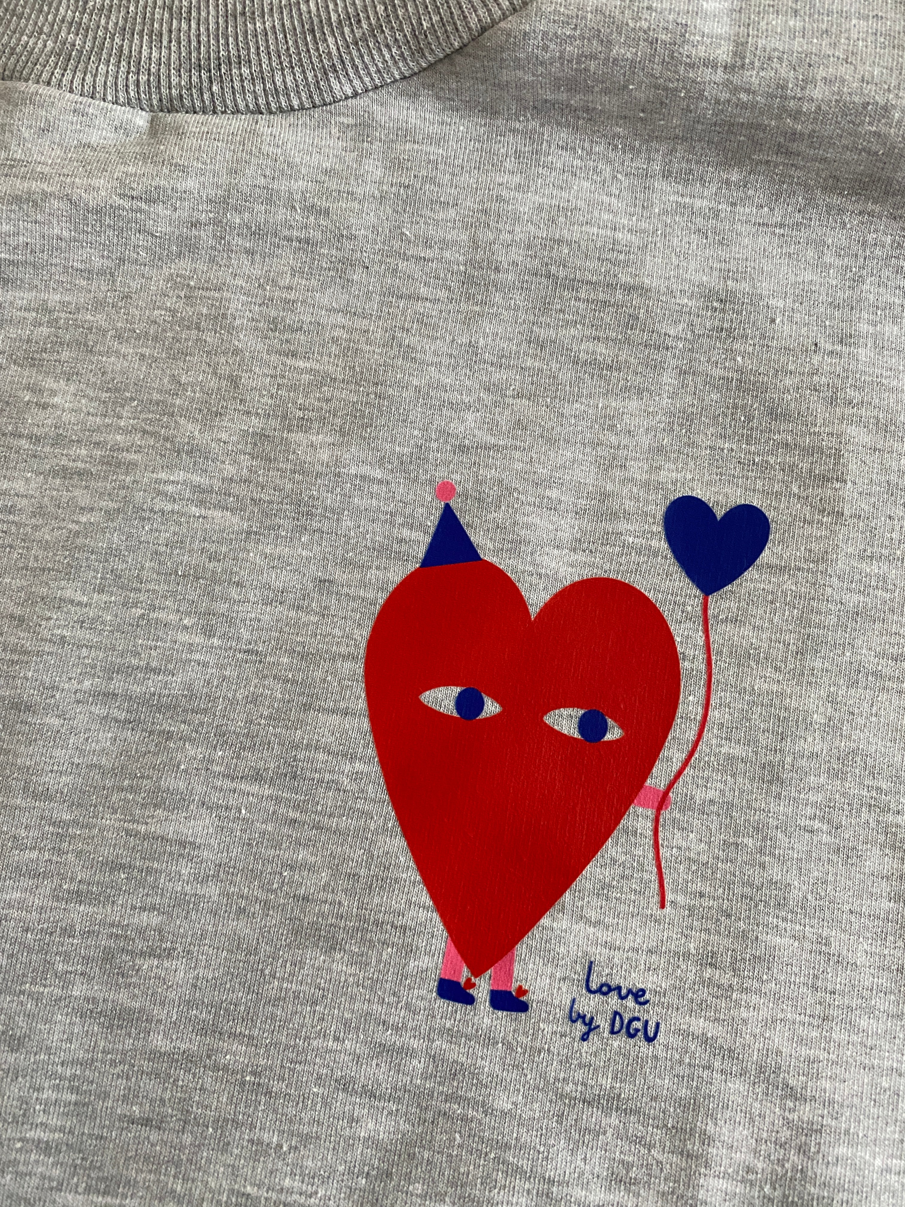 PRE ORDER - HERZ AUF GRAU MELIERT ERWACHSENEN SWEATSHIRT