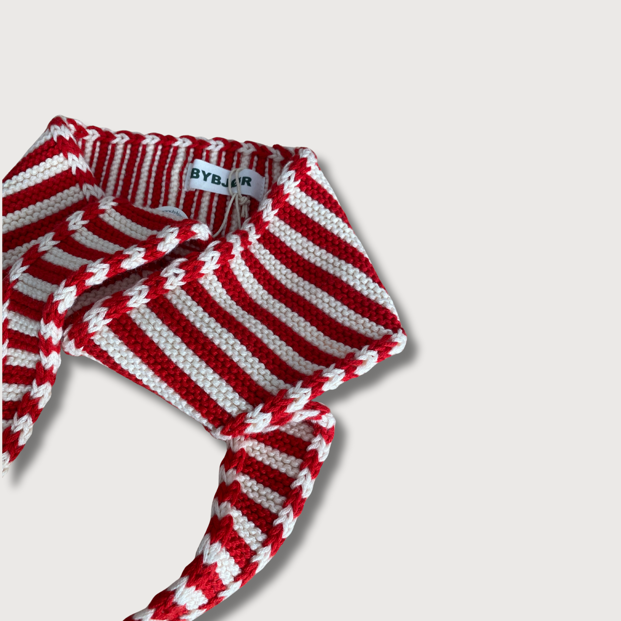 MINI SCARF - ROT + CREME