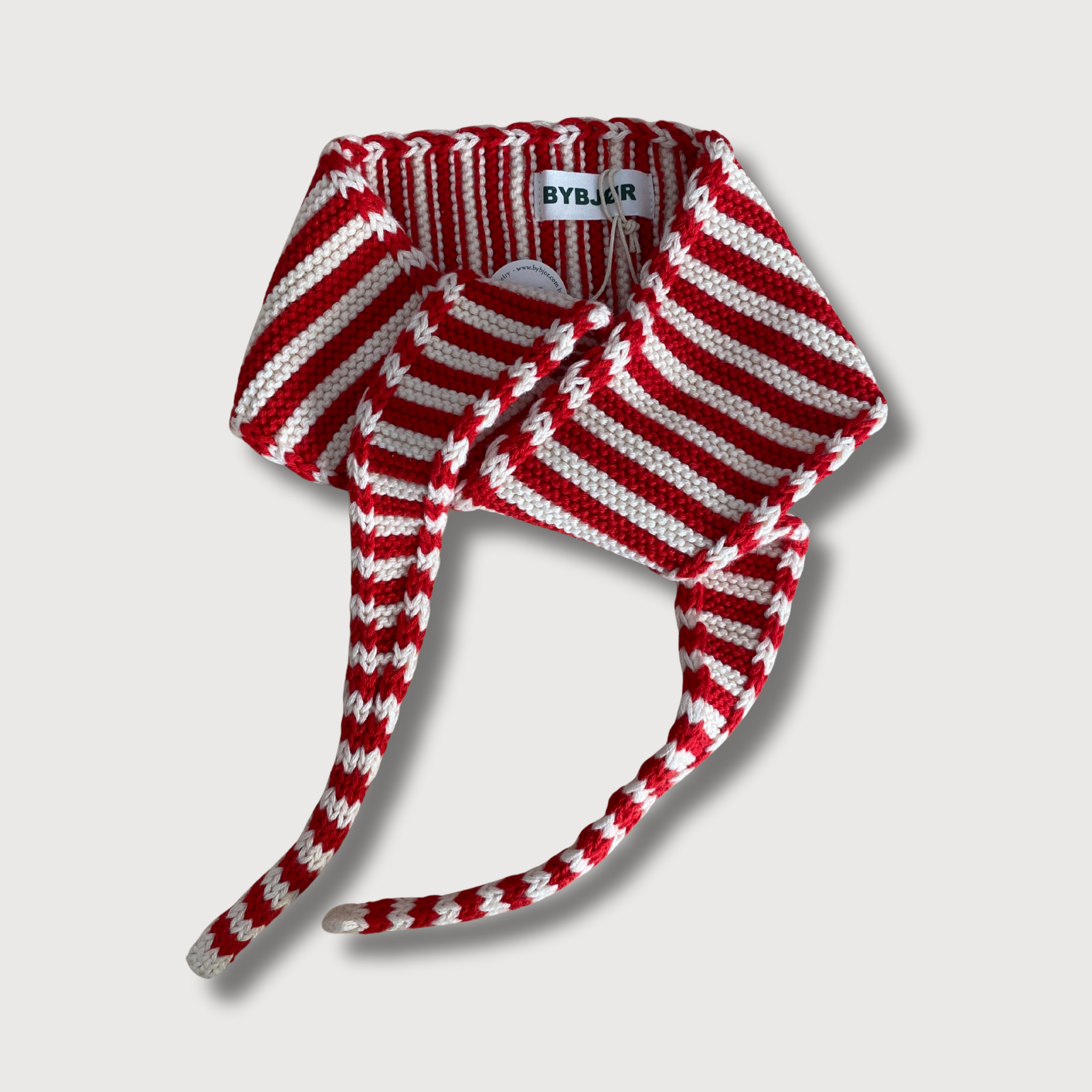 MINI SCARF - ROT + CREME