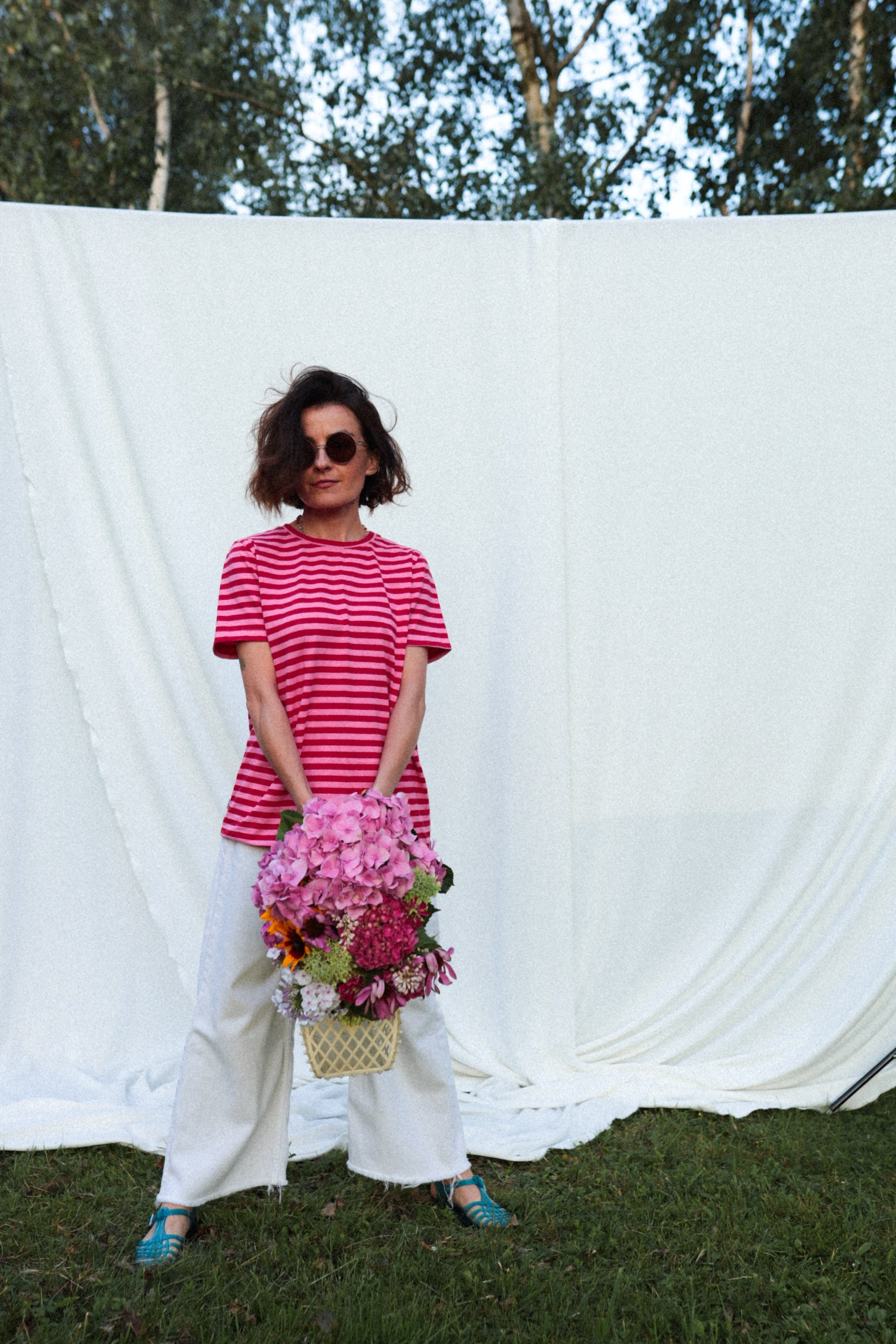 STREIFEN ROT + ROSA - ERWACHSENEN T-SHIRT (ANFERTIGUNG CA. 14 TAGE)