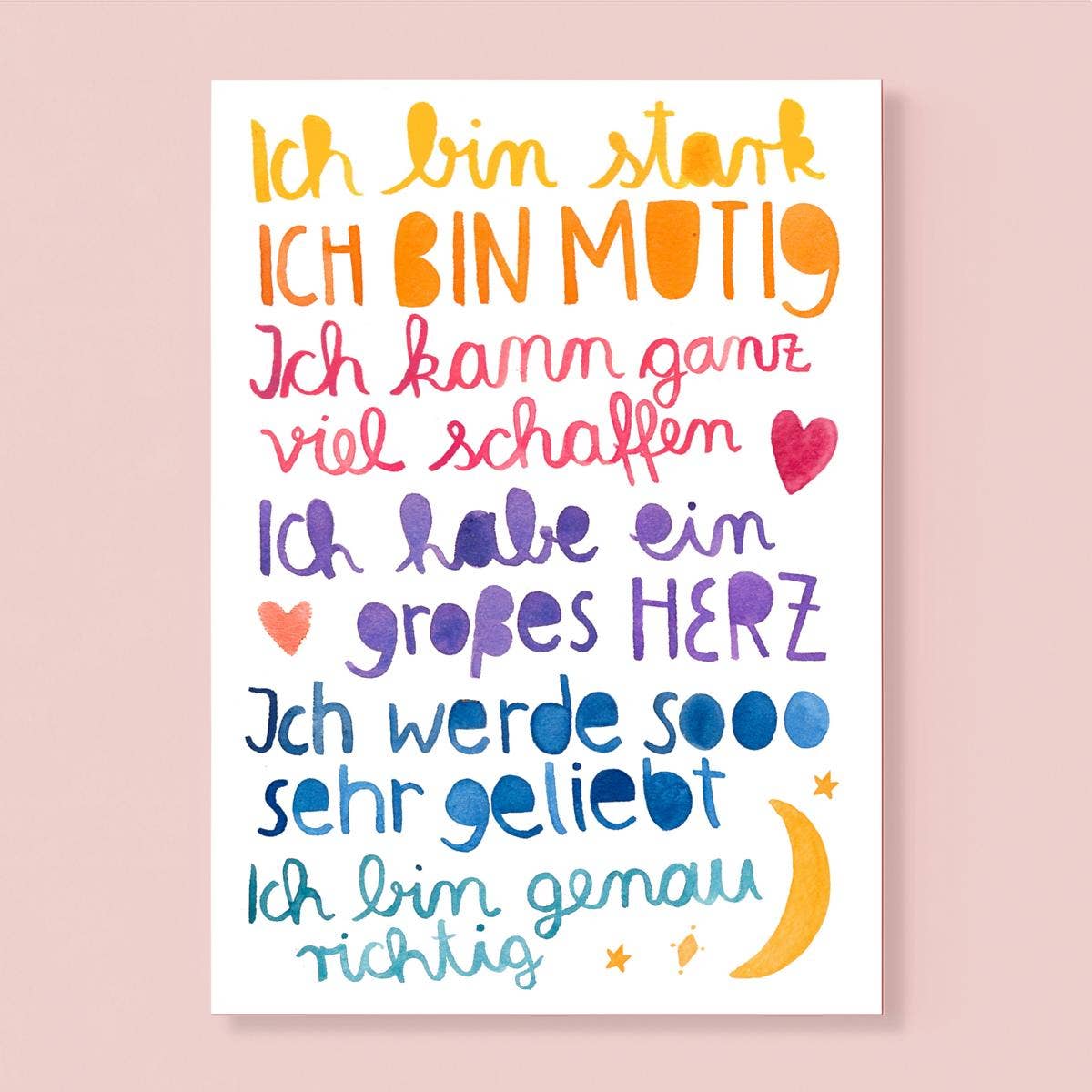 POSTKARTE - AFFIRMATIONEN
