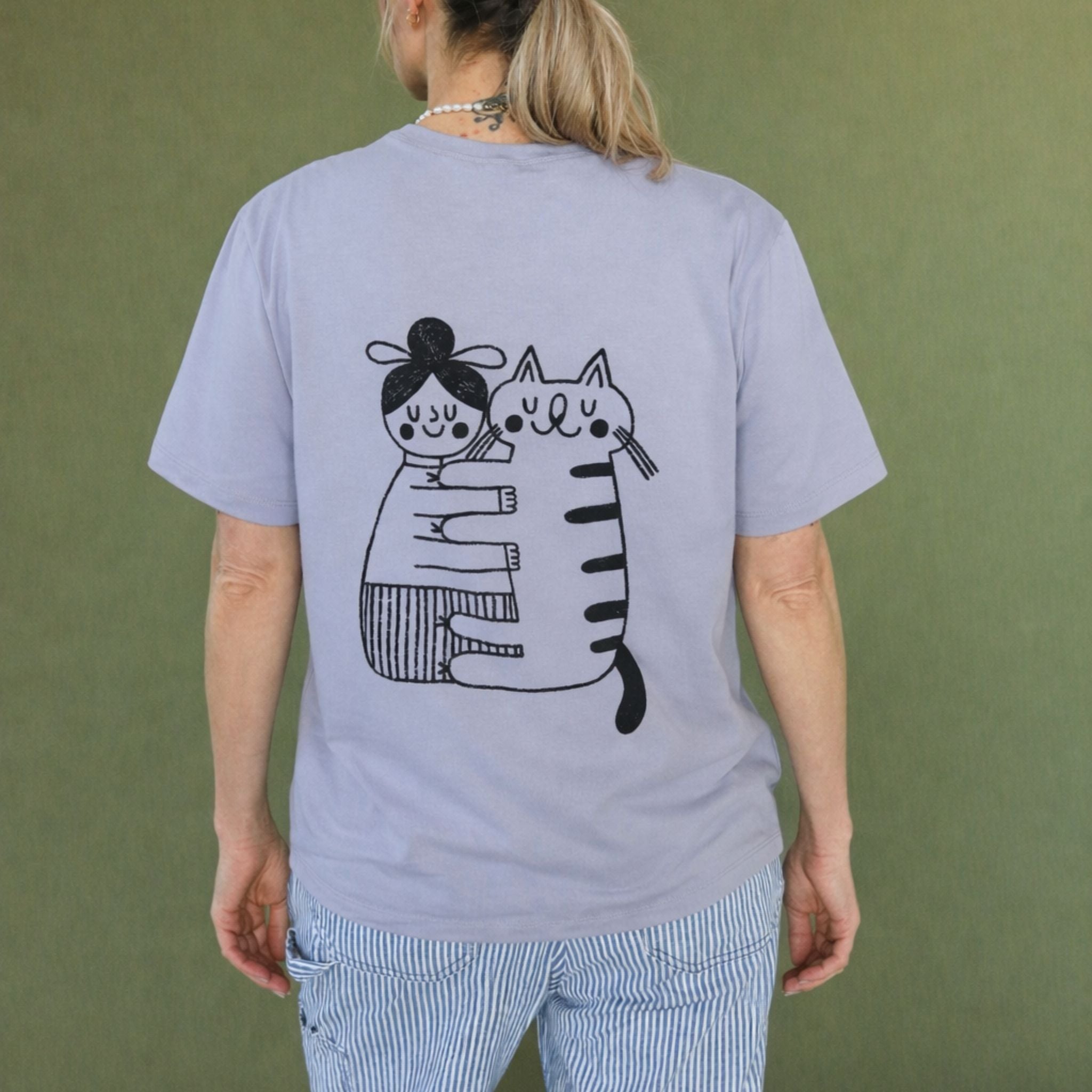 CAT LOVER - BOXY T-SHIRT - LILAGRAU