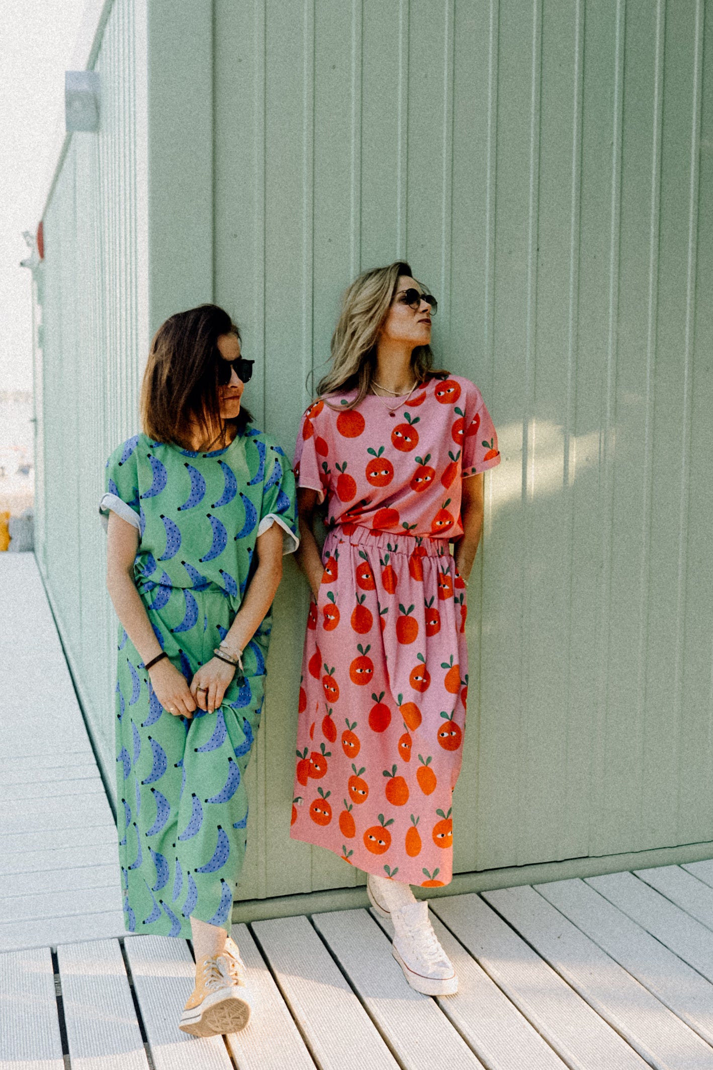 BANANEN AUF GRÜN - ERWACHSENEN 7/8 CULOTTE (LIEFERUNG CA. 14 TAGE)