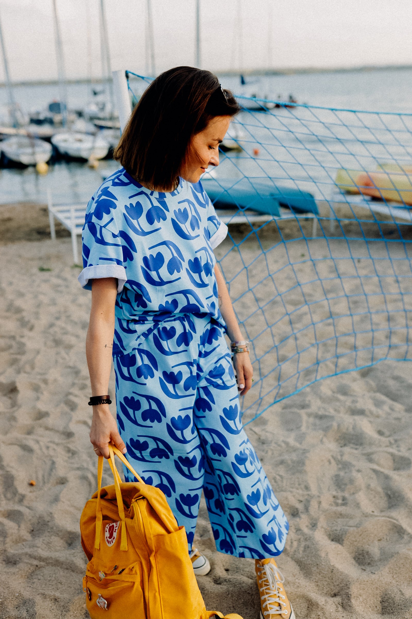 BLUE BLOOM - ERWACHSENEN 7/8 CULOTTE (LIEFERUNG CA. 14 TAGE)