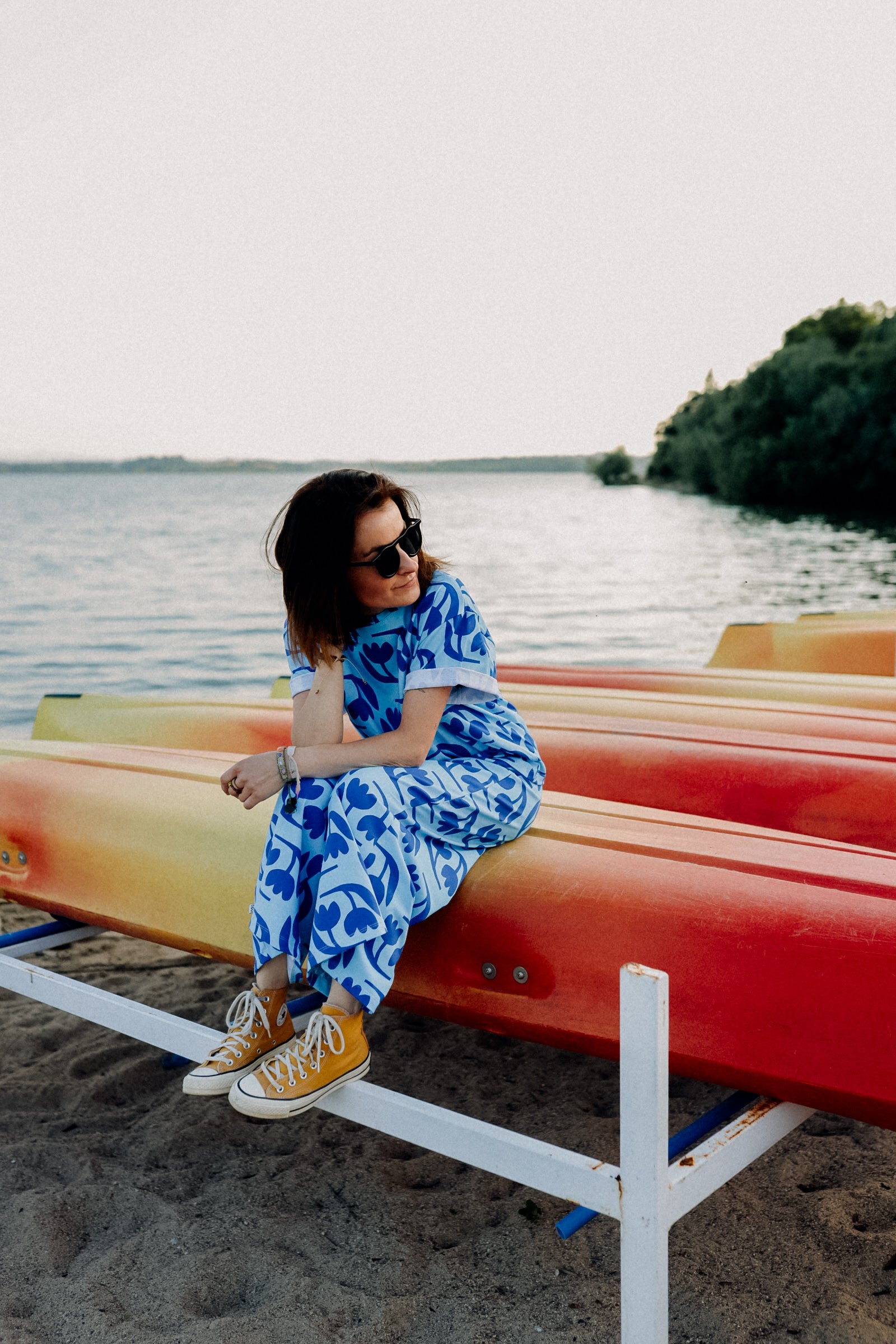 BLUE BLOOM - ERWACHSENEN 7/8 CULOTTE (LIEFERUNG CA. 14 TAGE)