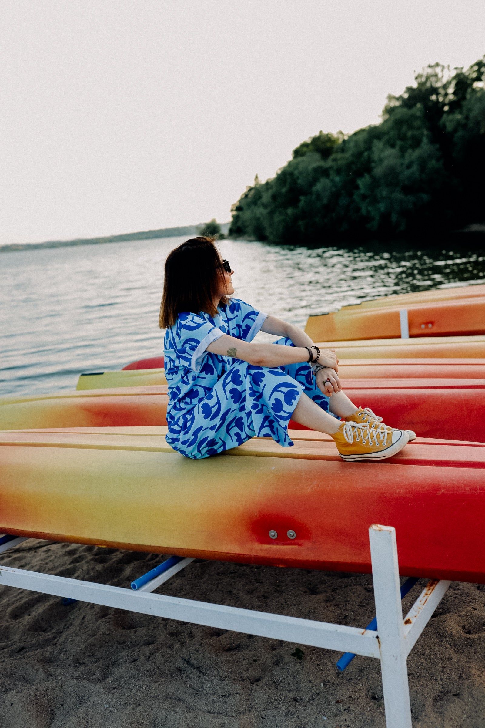 BLUE BLOOM - ERWACHSENEN 7/8 CULOTTE (LIEFERUNG CA. 14 TAGE)