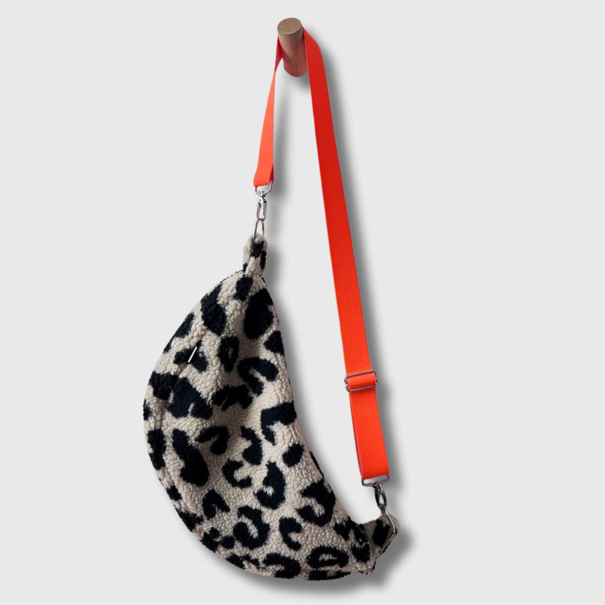 CROSSBODY BAG - LEO SAND + NEON ORANGE