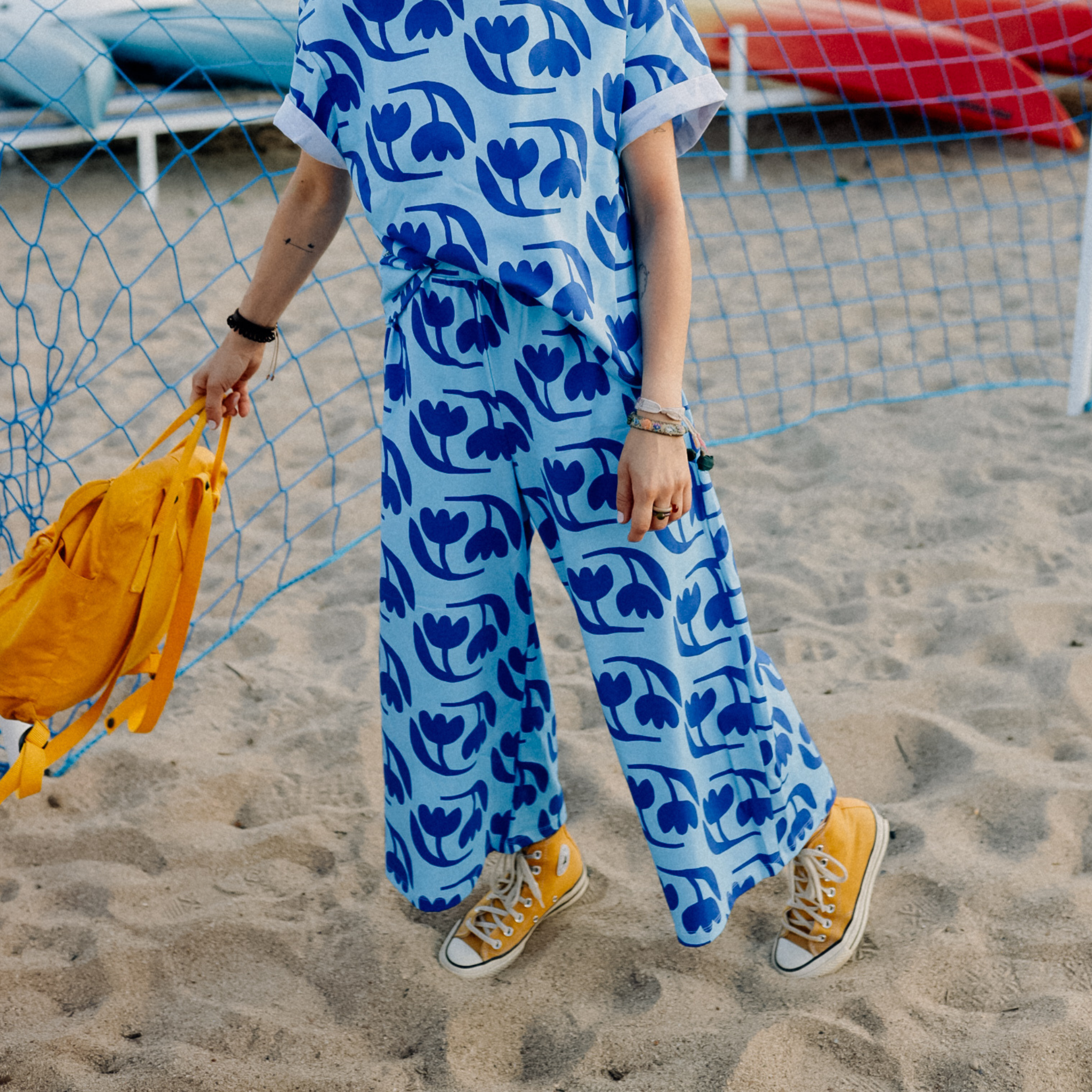 BLUE BLOOM - ERWACHSENEN 7/8 CULOTTE (LIEFERUNG CA. 14 TAGE)