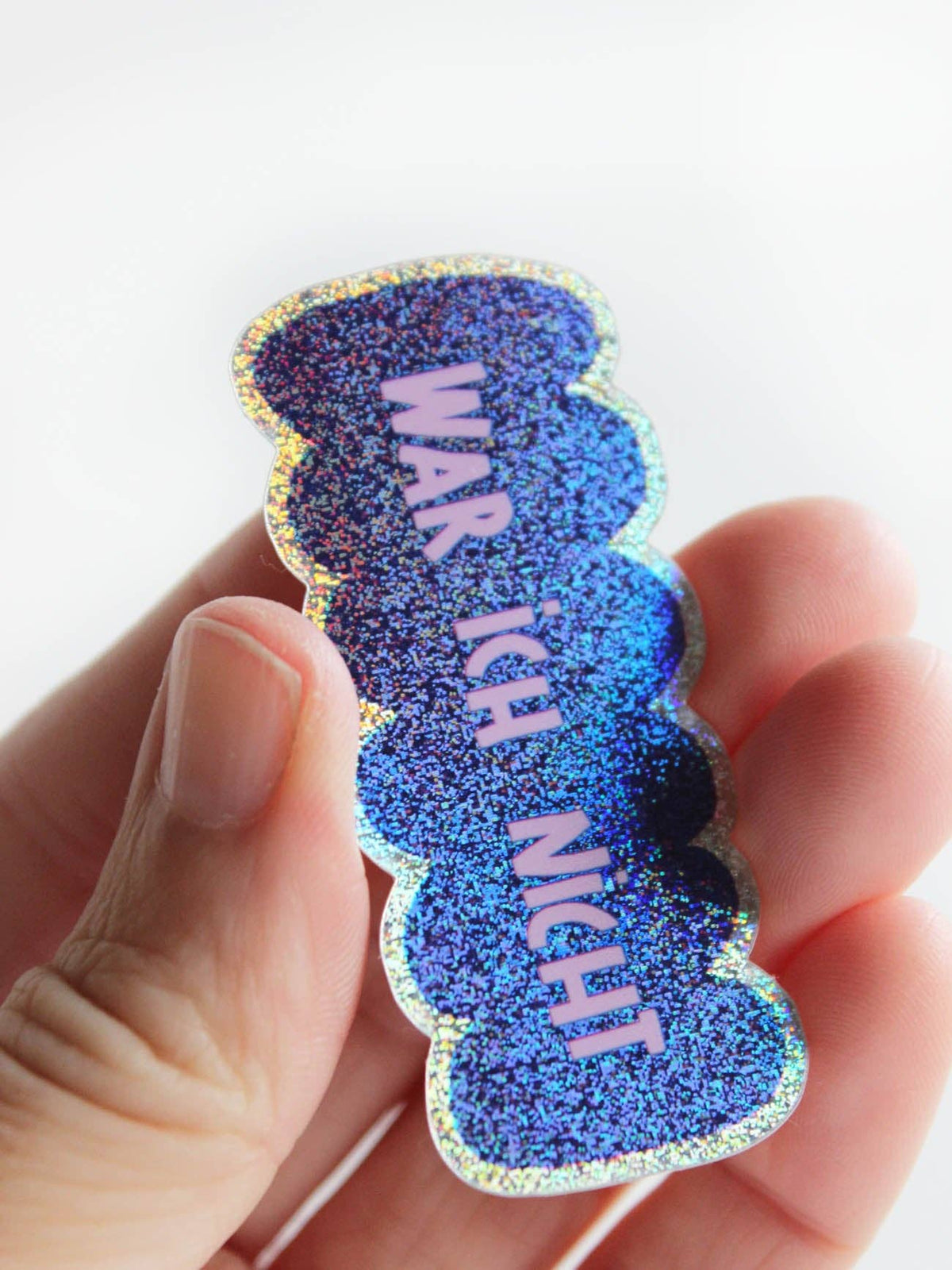 Glitzer Sticker - War ich nicht