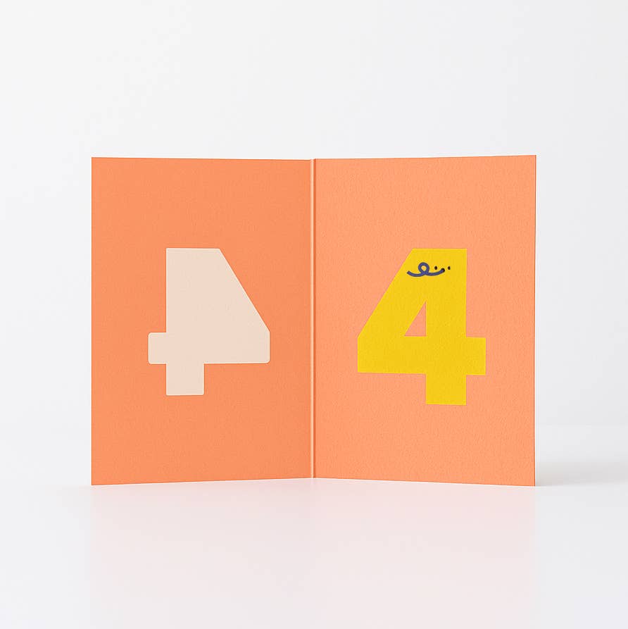 KARTE VIERTER GEBURTSTAG