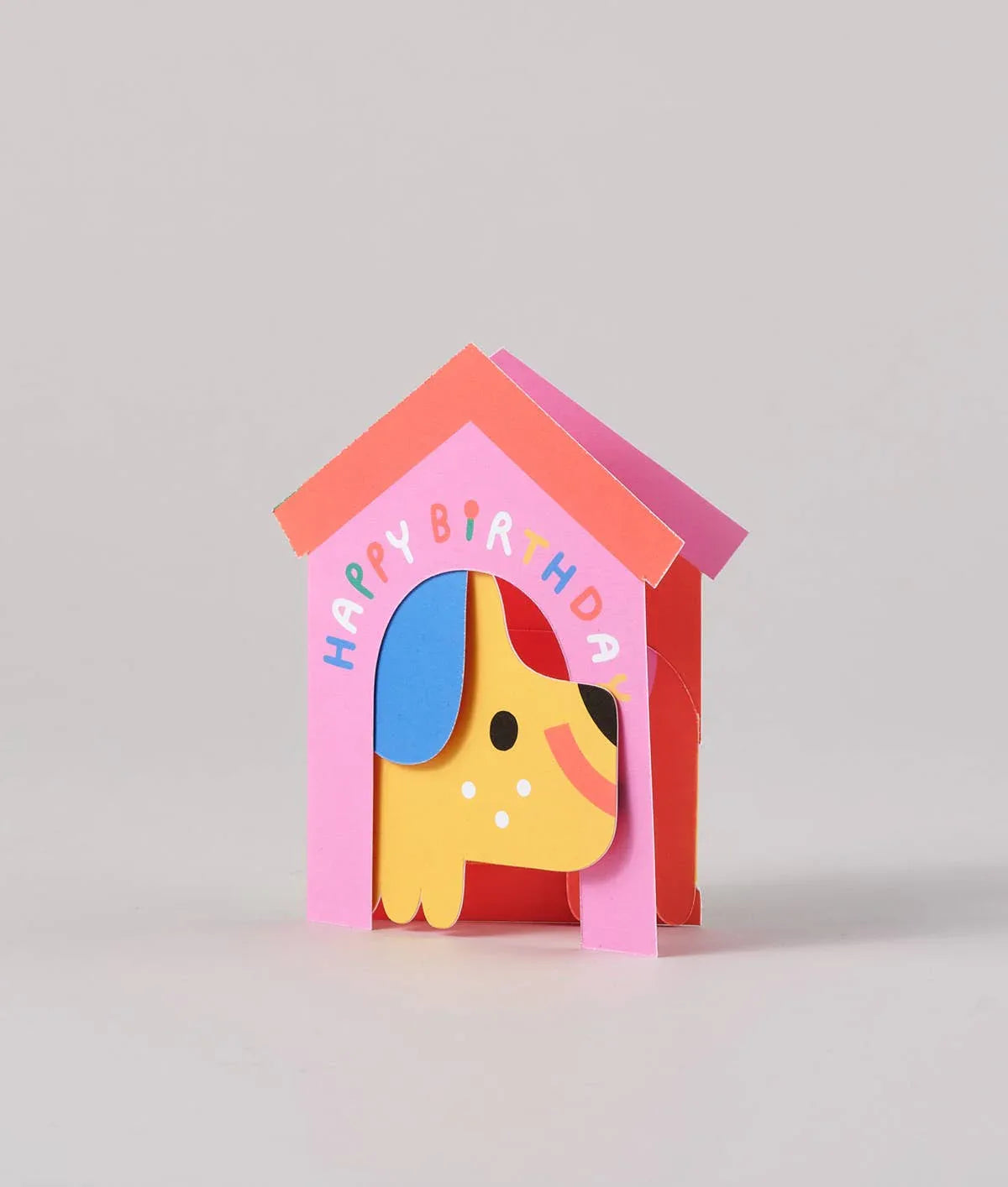 Ausklappbare Geburtstagskarte - Dog In House