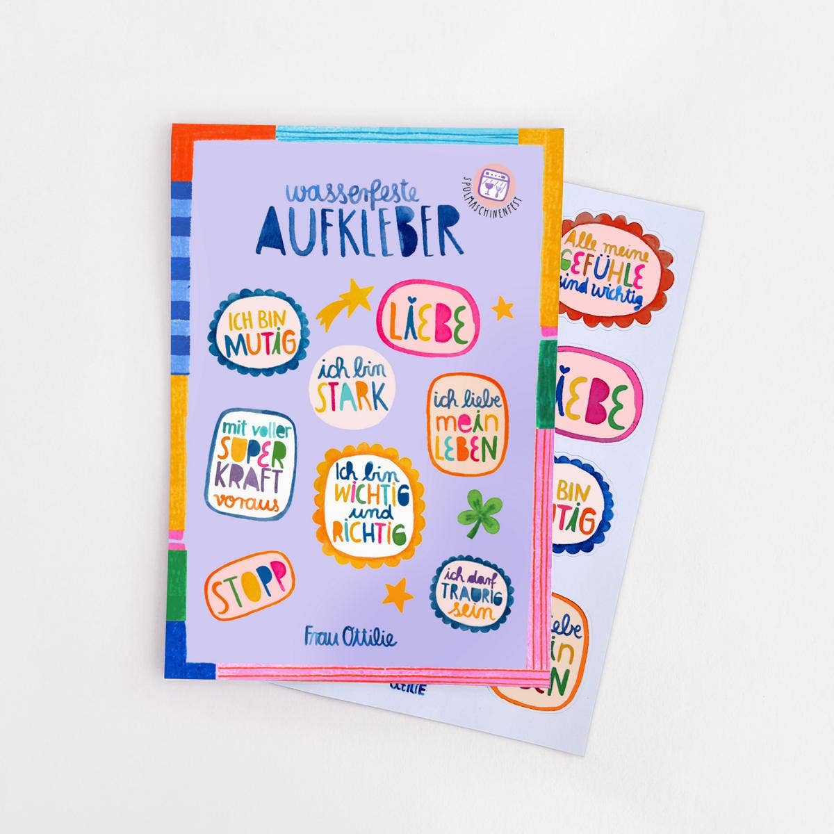 Spülmaschinenfeste Sticker AFFIRMATIONEN