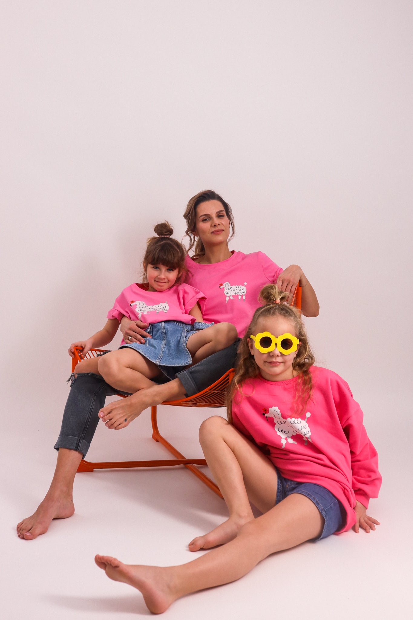 PUDEL AUF PINK SWEATSHIRT (LIEFERZEIT CA. 14 TAGE)