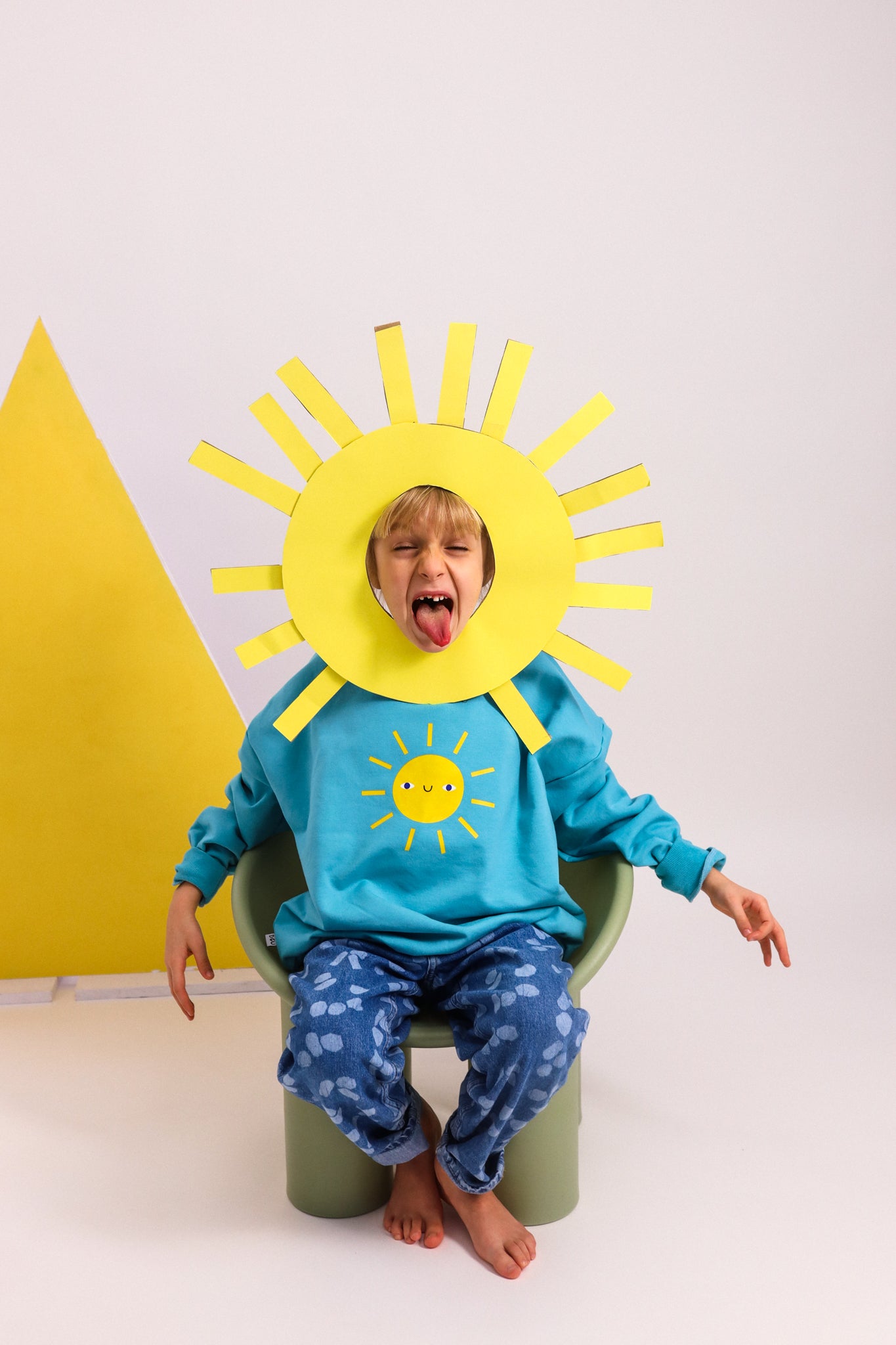 SONNE AUF PETROL SWEATSHIRT (LIEFERZEIT CA. 14 TAGE)