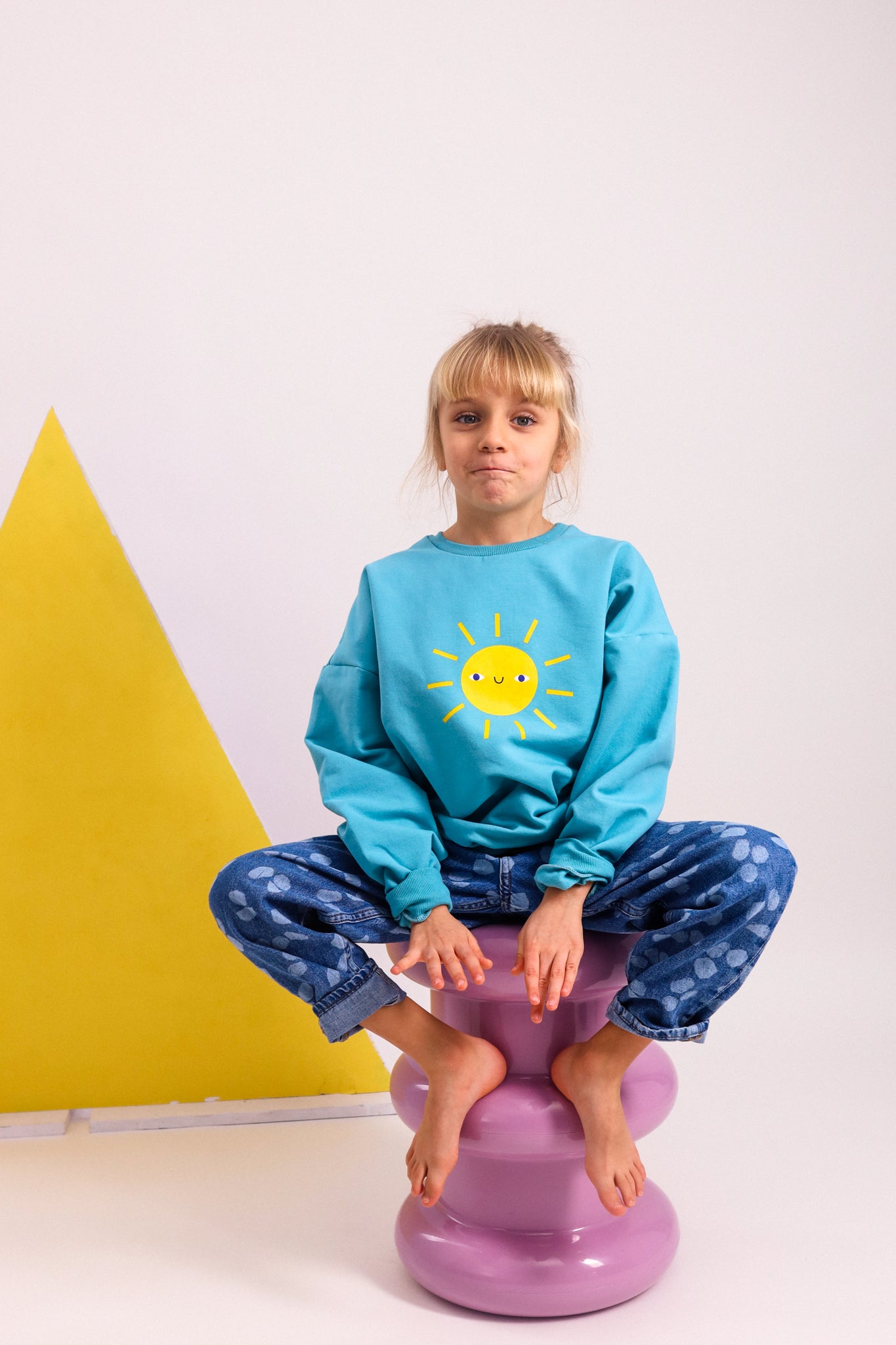 SONNE AUF PETROL SWEATSHIRT (LIEFERZEIT CA. 14 TAGE)